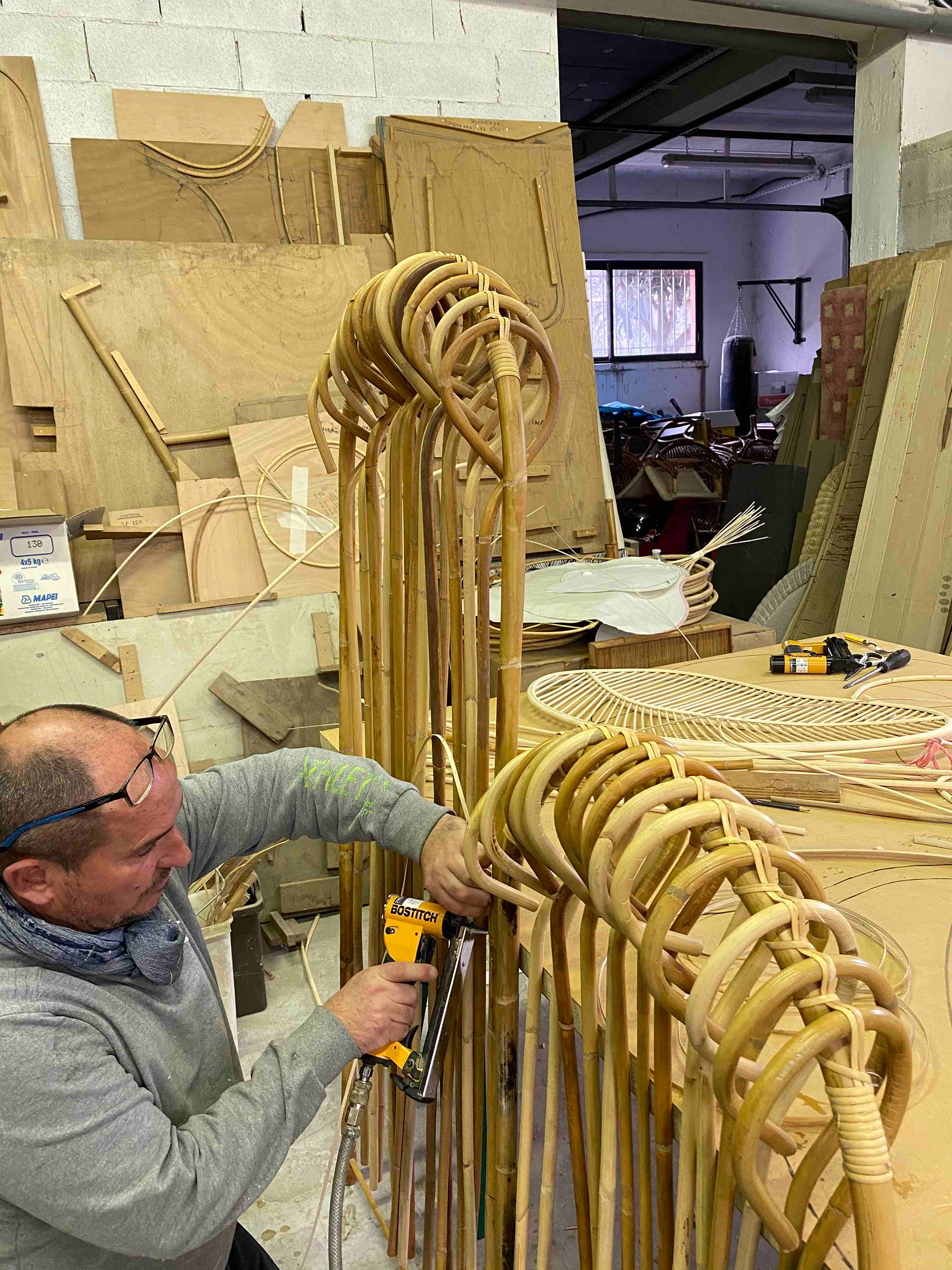 François Passolunghi, rattan artisan