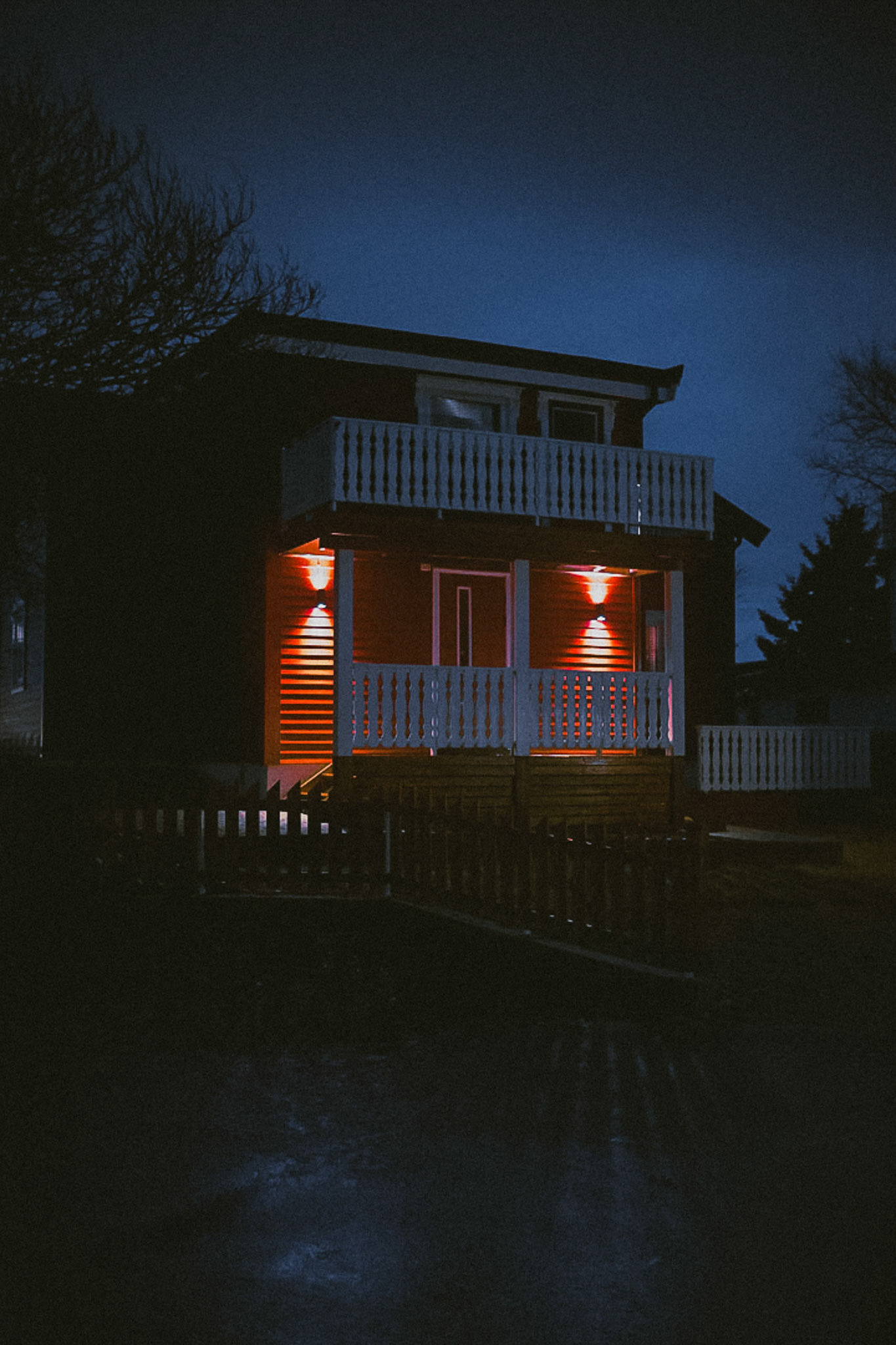 "Walking slowly thru the night"