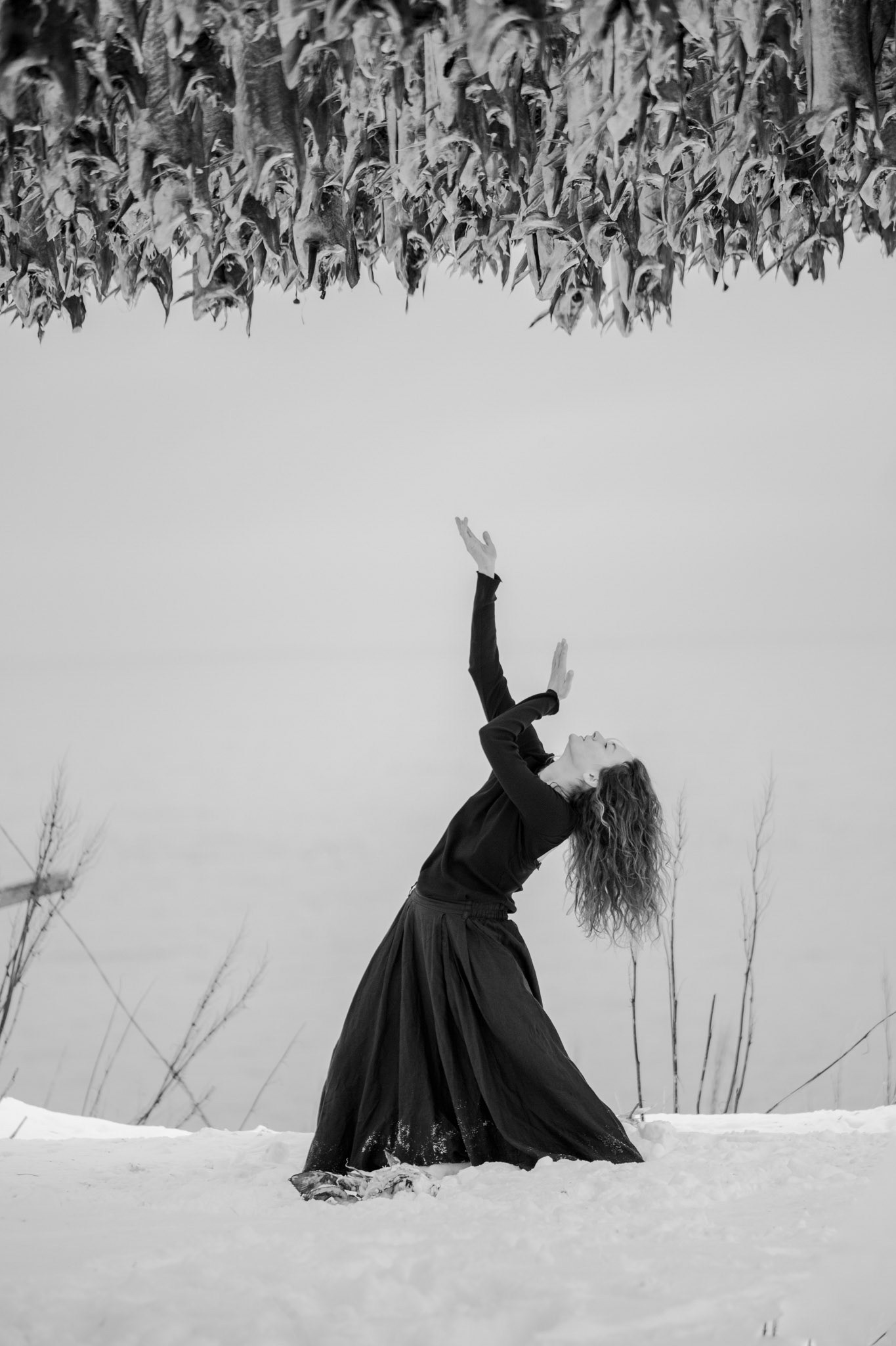 Dance performer Malgosia Sus in her ongoing film project "Gadus Mortua"