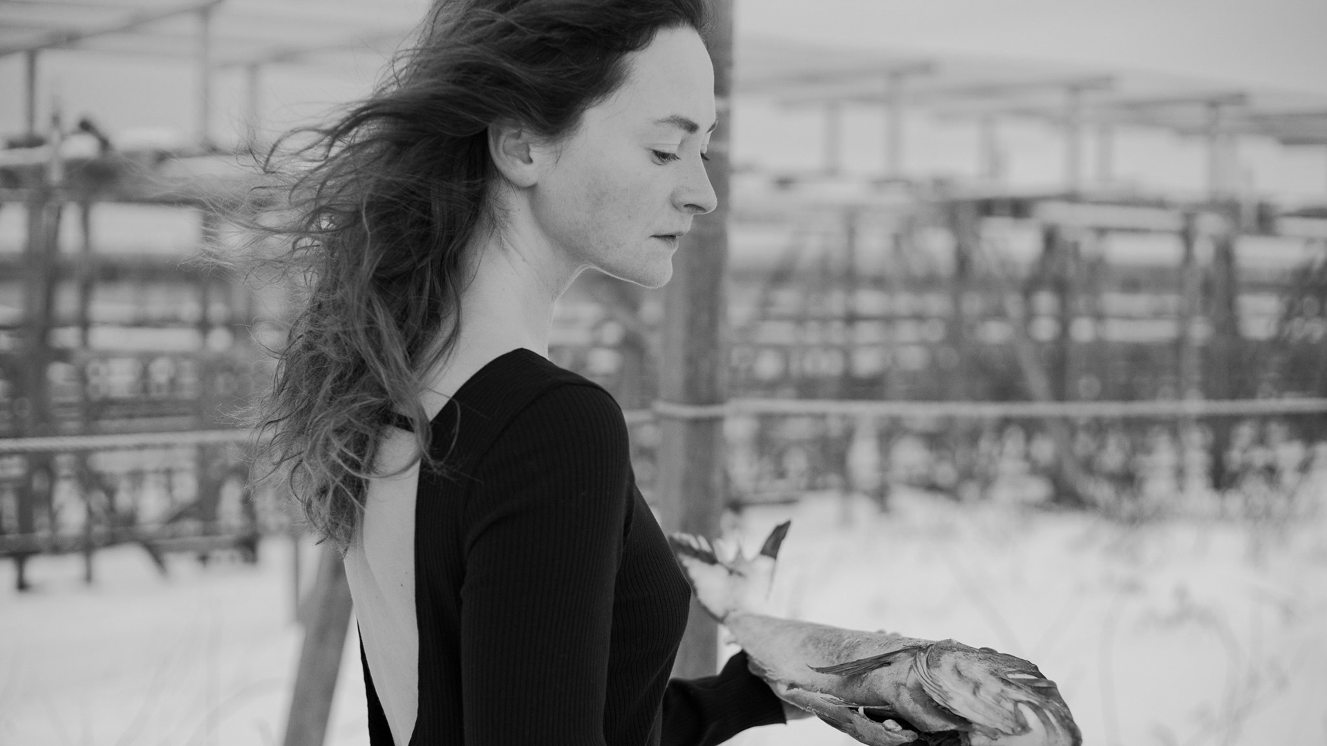 Dance performer Malgosia Sus in her ongoing film project "Gadus Mortua"