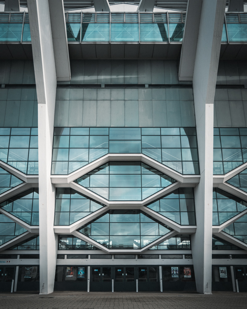 Stadthalle Bremen von 1964, Architekt: Roland Rainer, Fotografiert als freies Projekt.