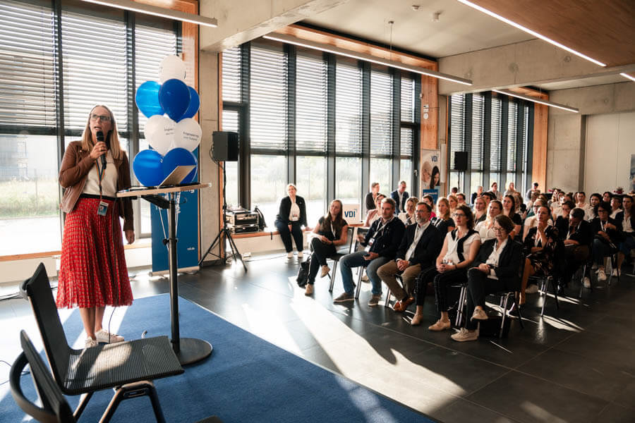 Recording speaker video at Hannover Messe 2026