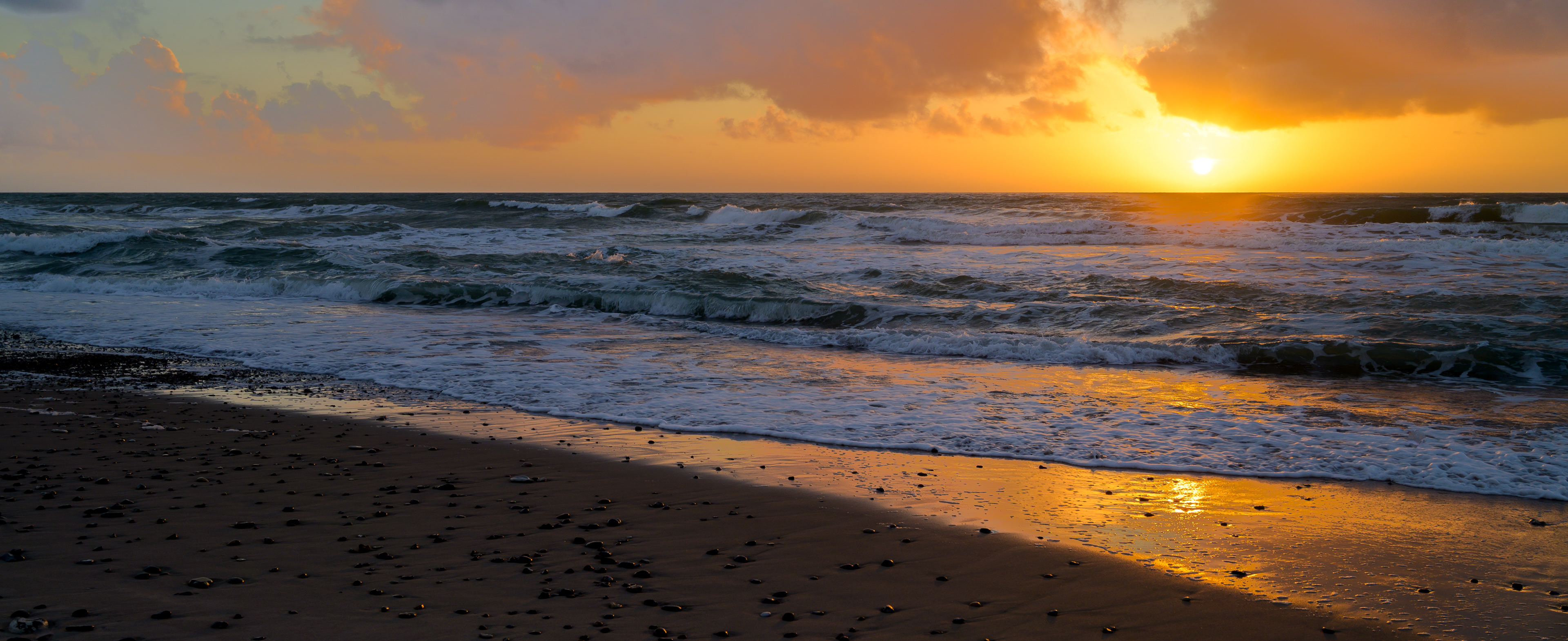Solnedgang ved Stenbjerg i Thy. Foto: Palle Mouritsen