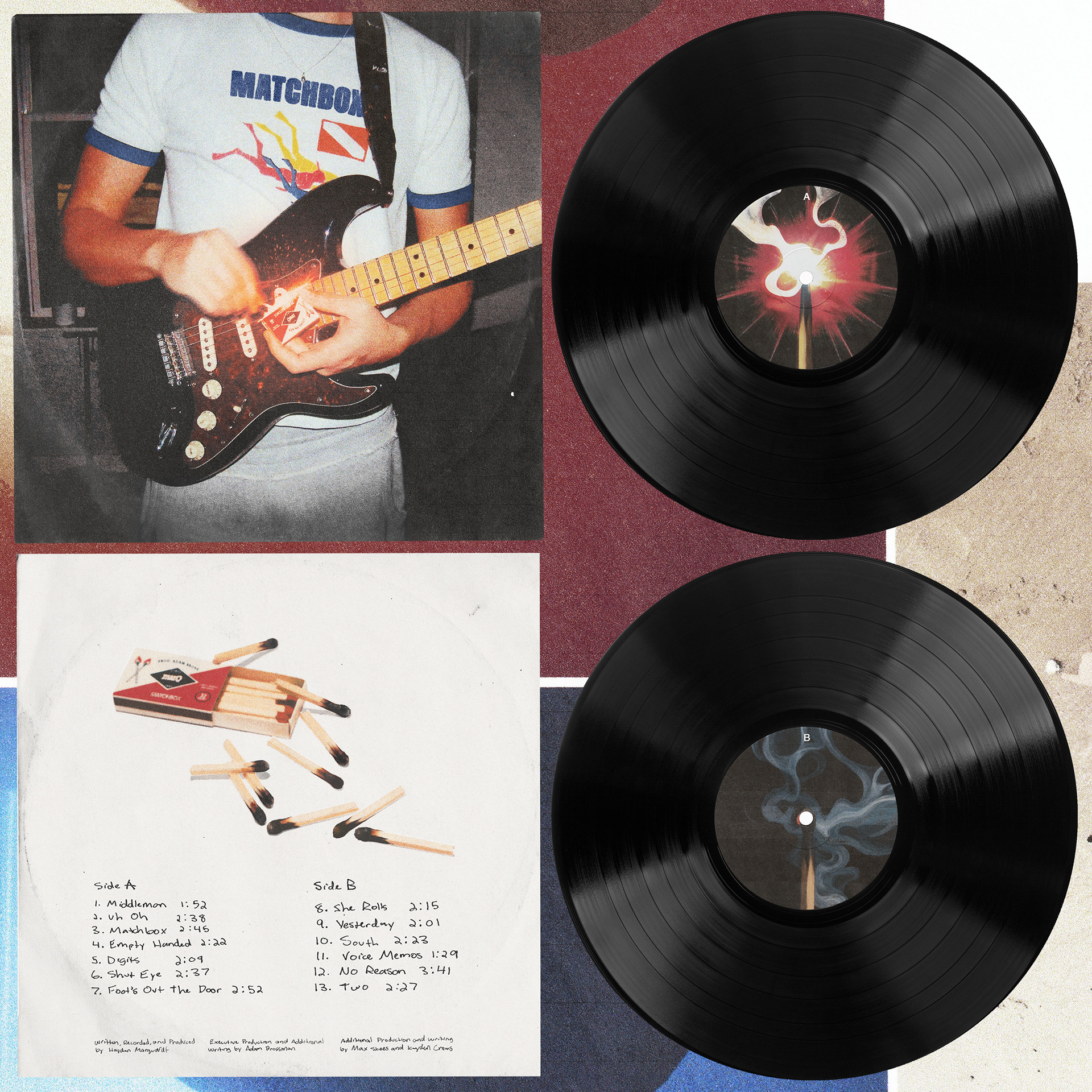 Album artwork and vinyl design for MarQ's 'Matchbox'