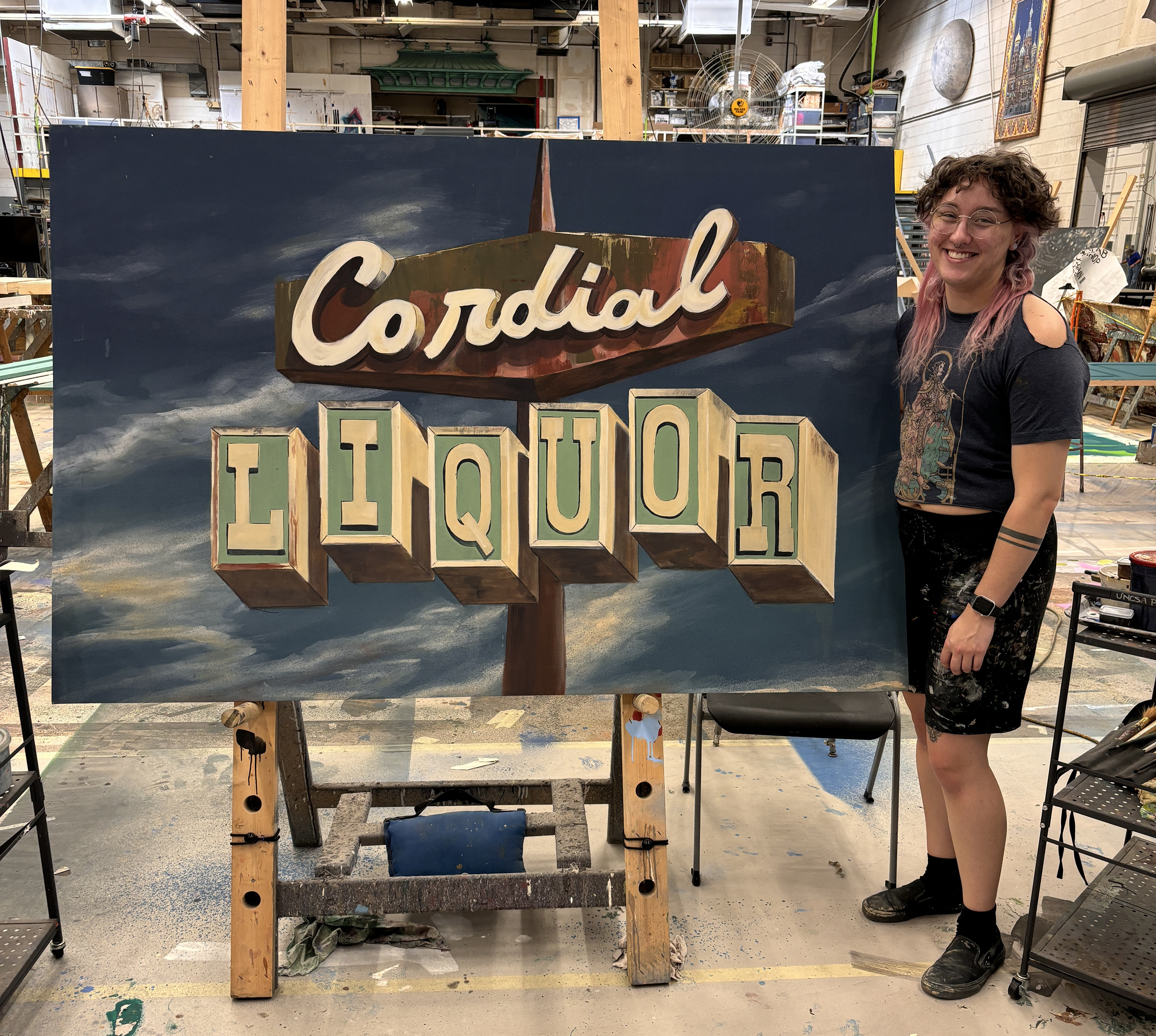 6' x 4' Muslin Canvas. Trompe L'oeil Sign Project