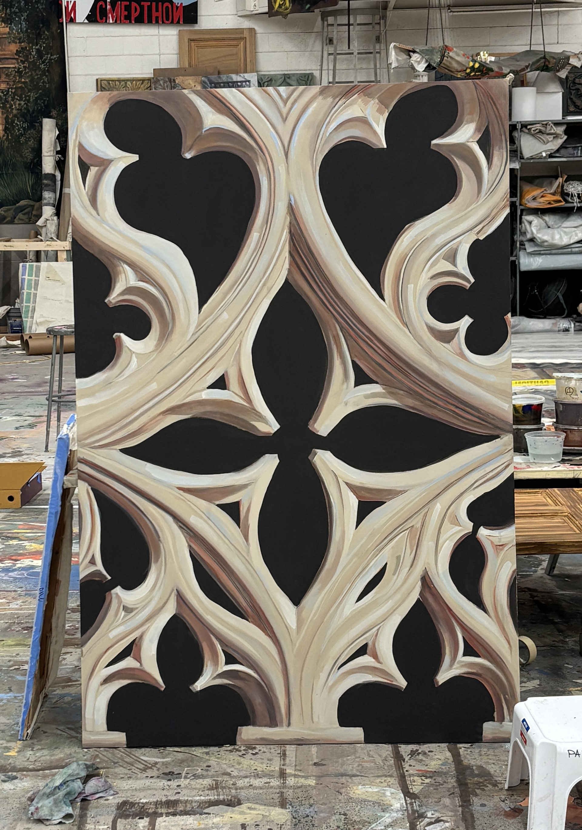 6'x4' Muslin Canvas - OffBroadway Paints - Trompe L'oeil Window