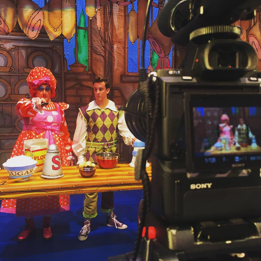 On Set filming the Panto trailer