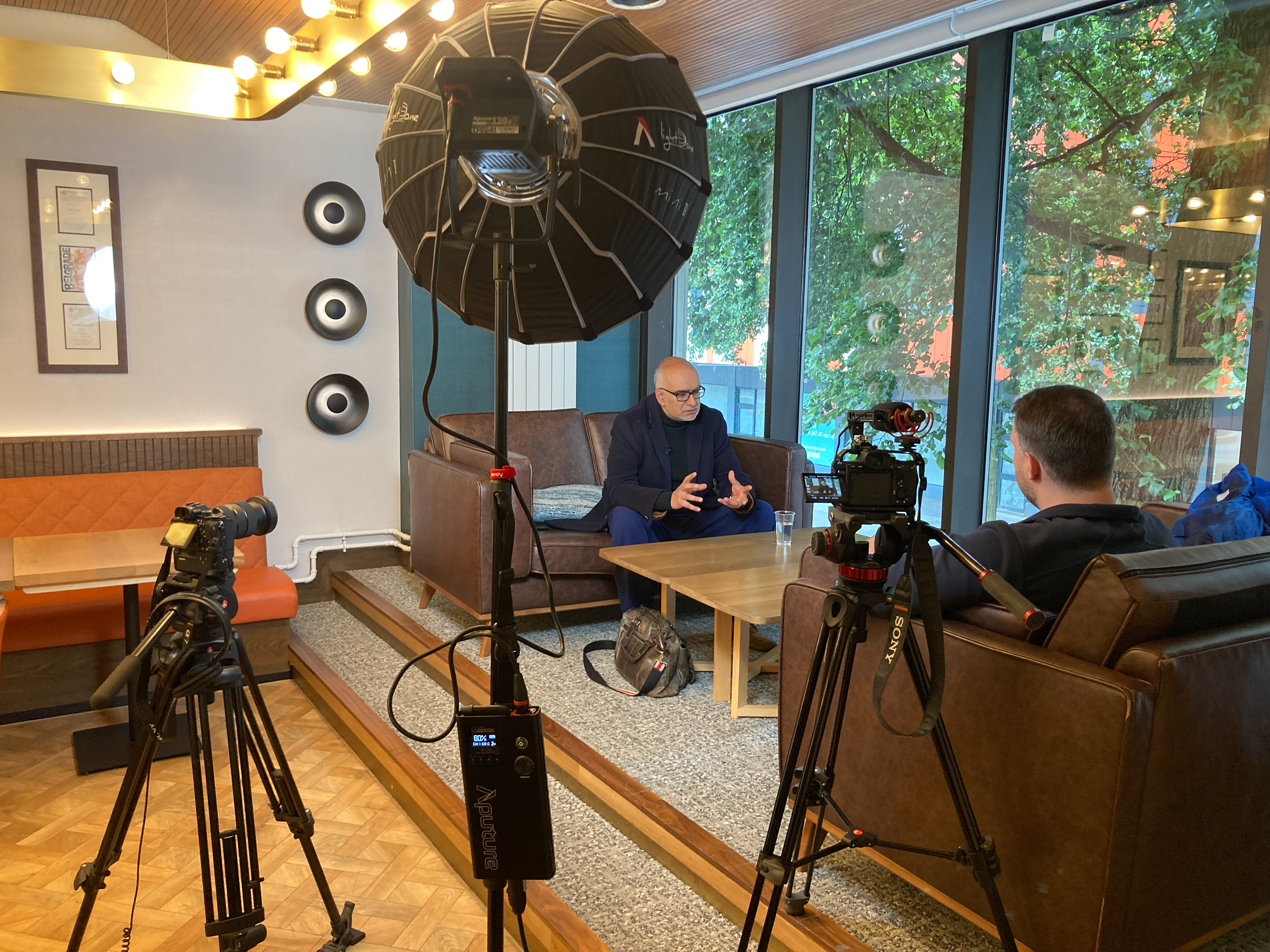 Filming an Interview with Iqbal Khan for Original Theatre