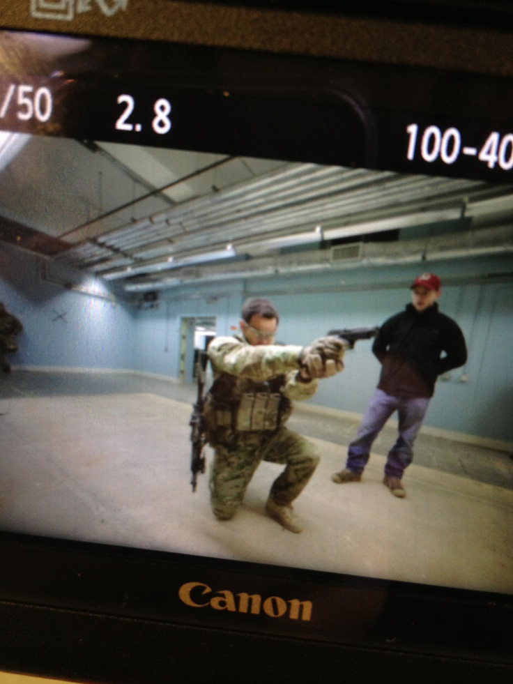 On set of the film Vendetta with Danny Dyer, directed by Stephen Reynolds