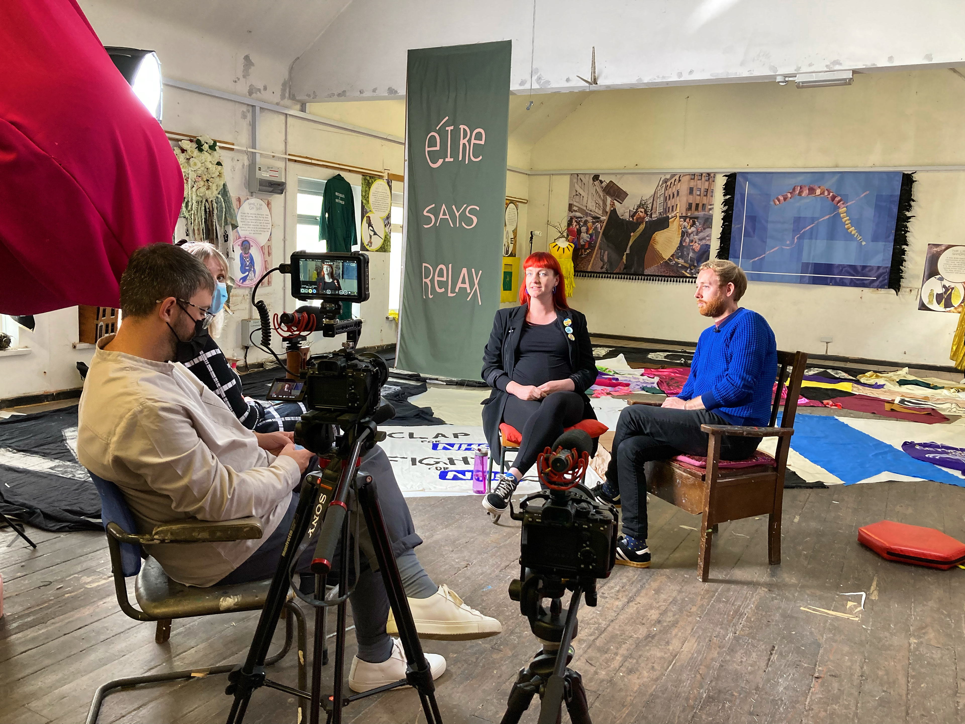 On location, interviews with Array Collective