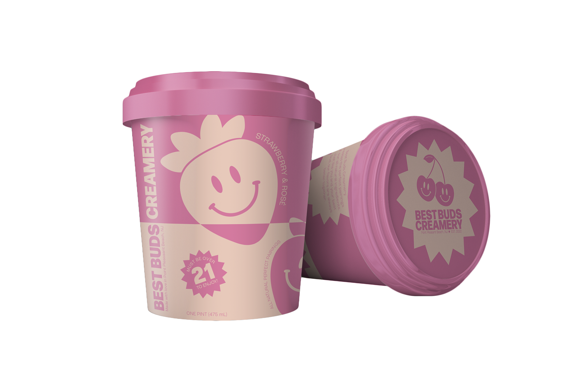 Strawberry & Rosé Ice Cream Pint