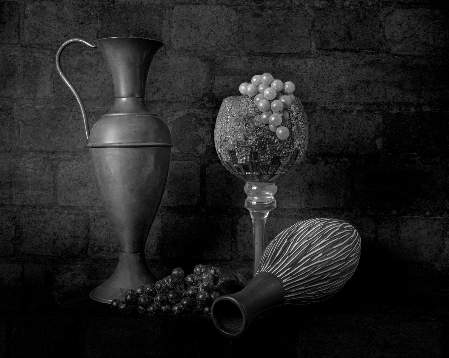 Grapes & Copper Jug