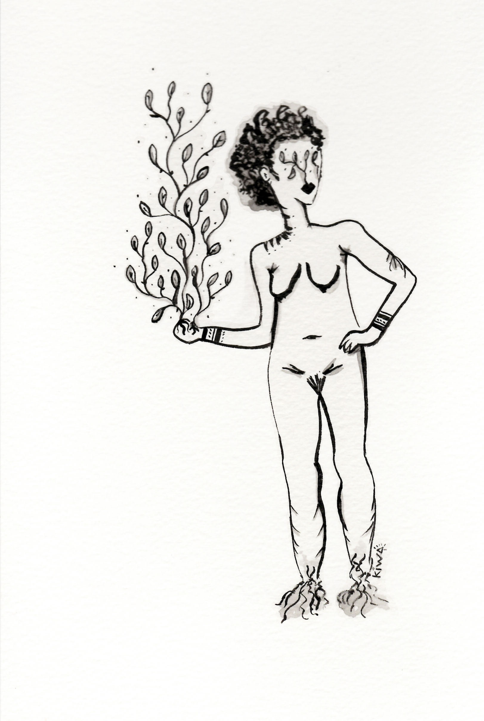 Turning into a Plant. / Life drawing