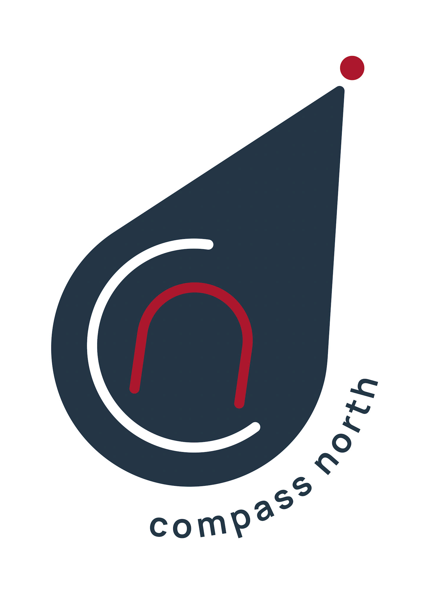 Compass North Logo | teal outline
