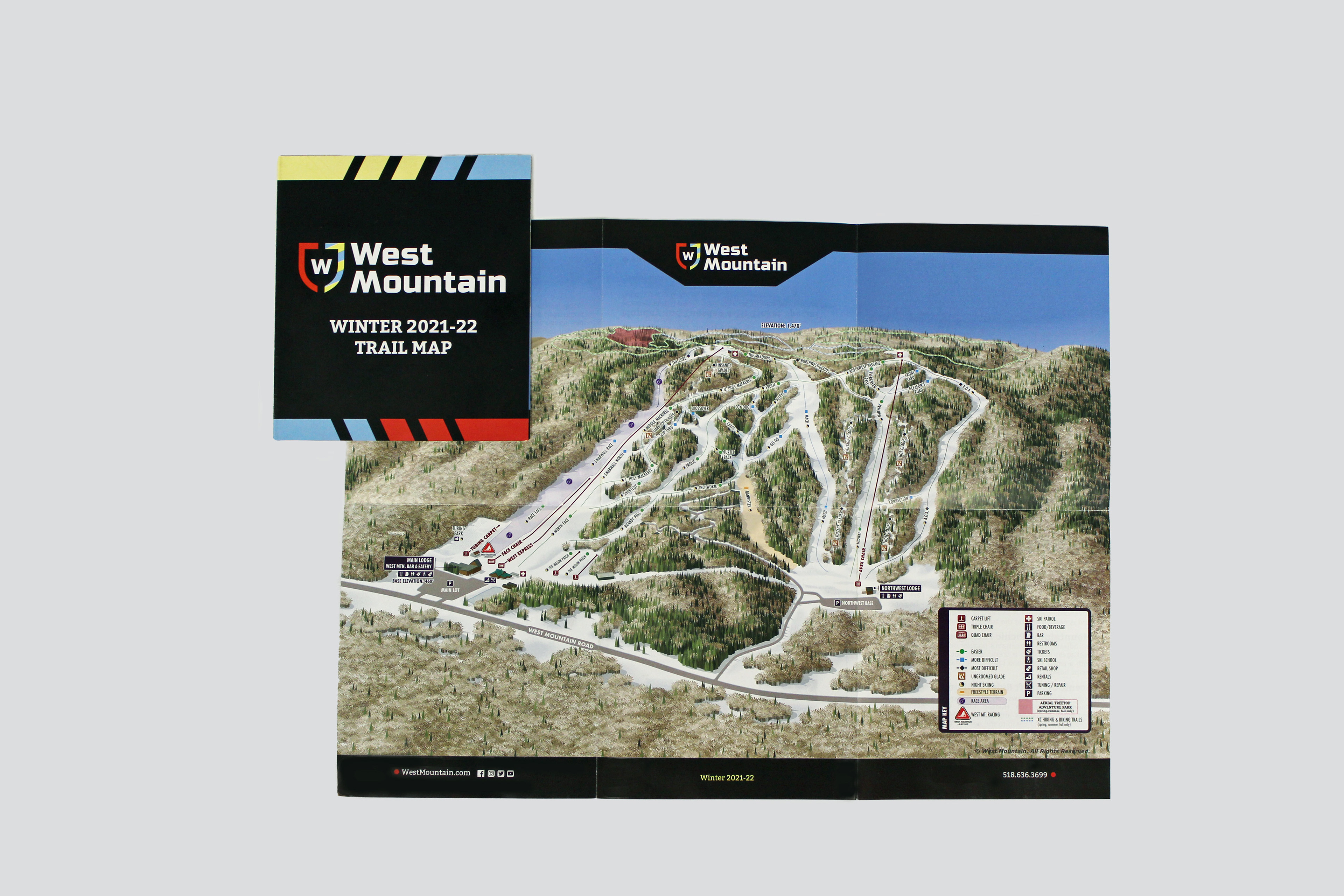 Ski Resort Winter Trail Map