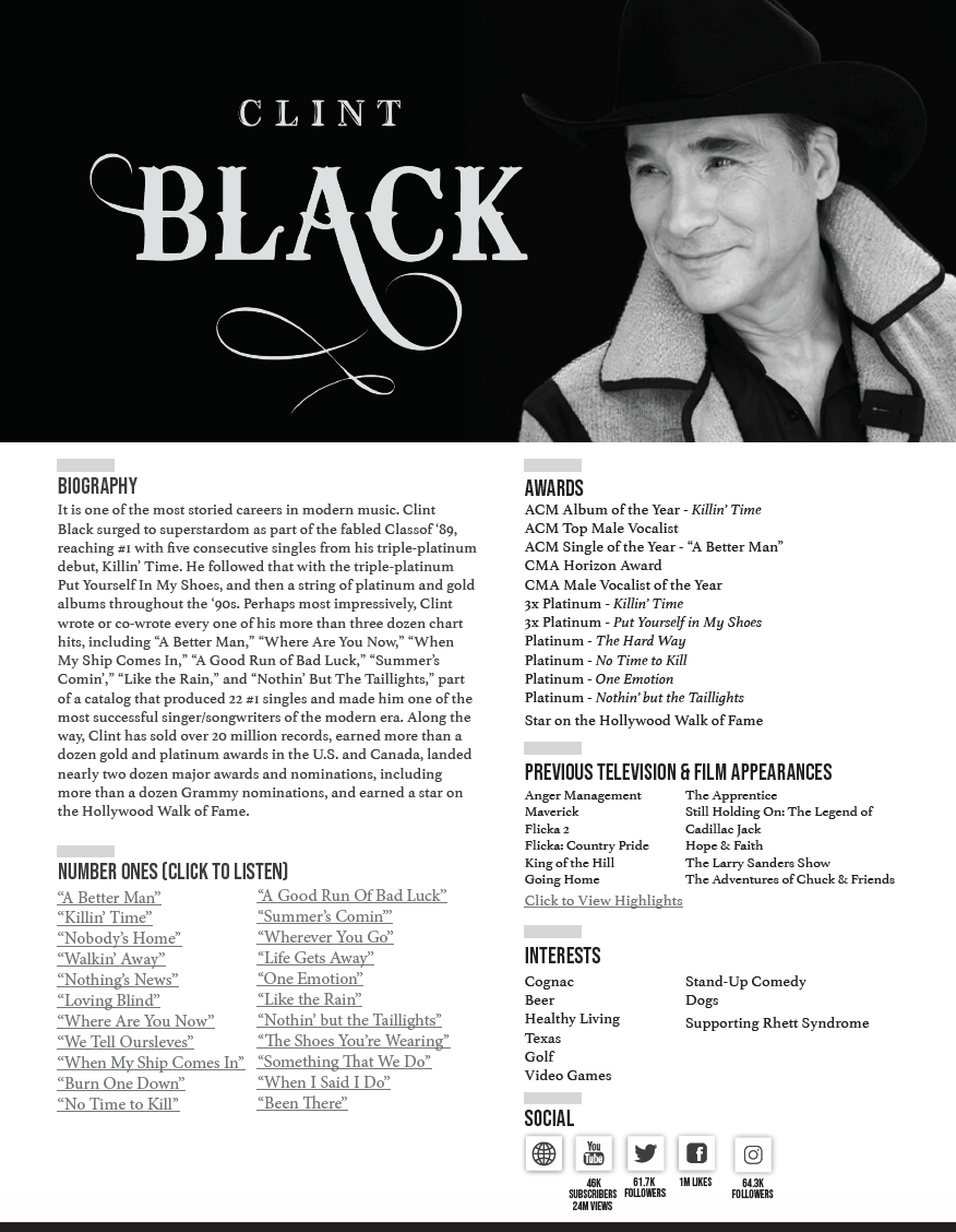 Artist One-Sheet