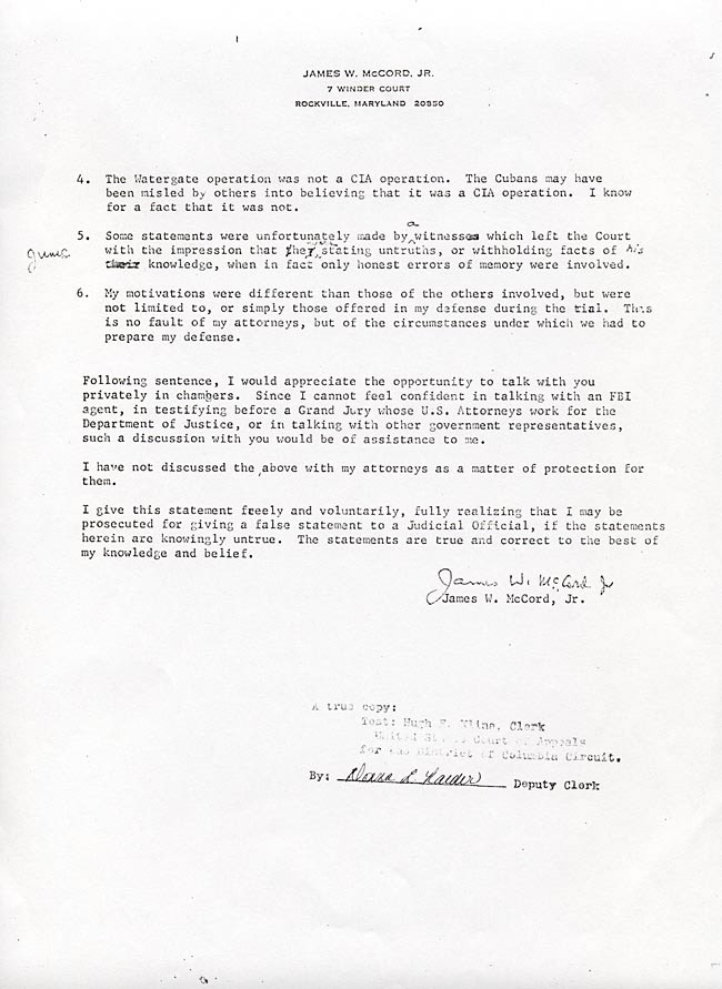 Letter to Judge Sirica, 19 March 1973