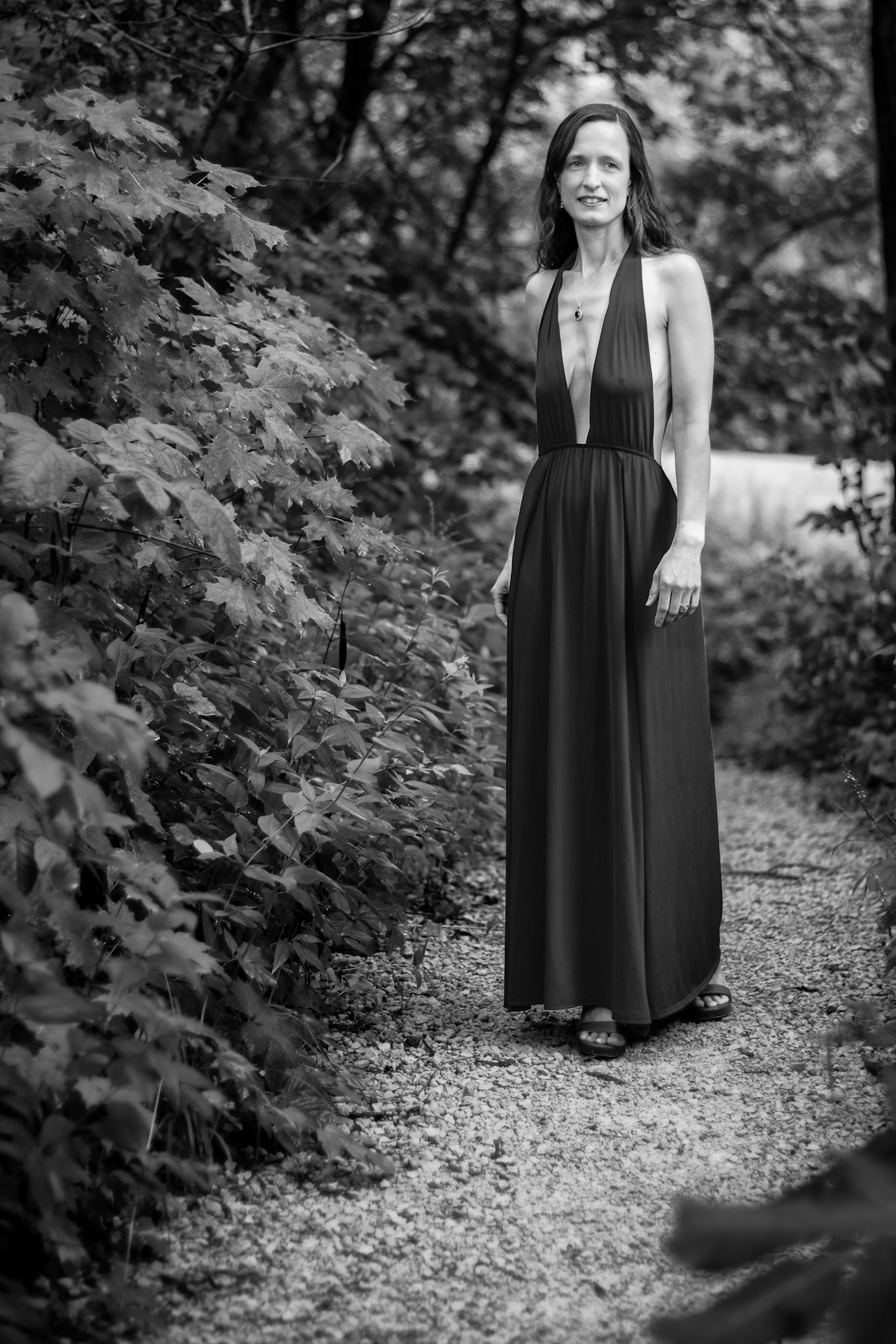 Serene Nature and Red: Along the Path - Since getting this dress, I had a series of shots in mind at a nearby state park. We had a chance in the morning to try out a few of them.
