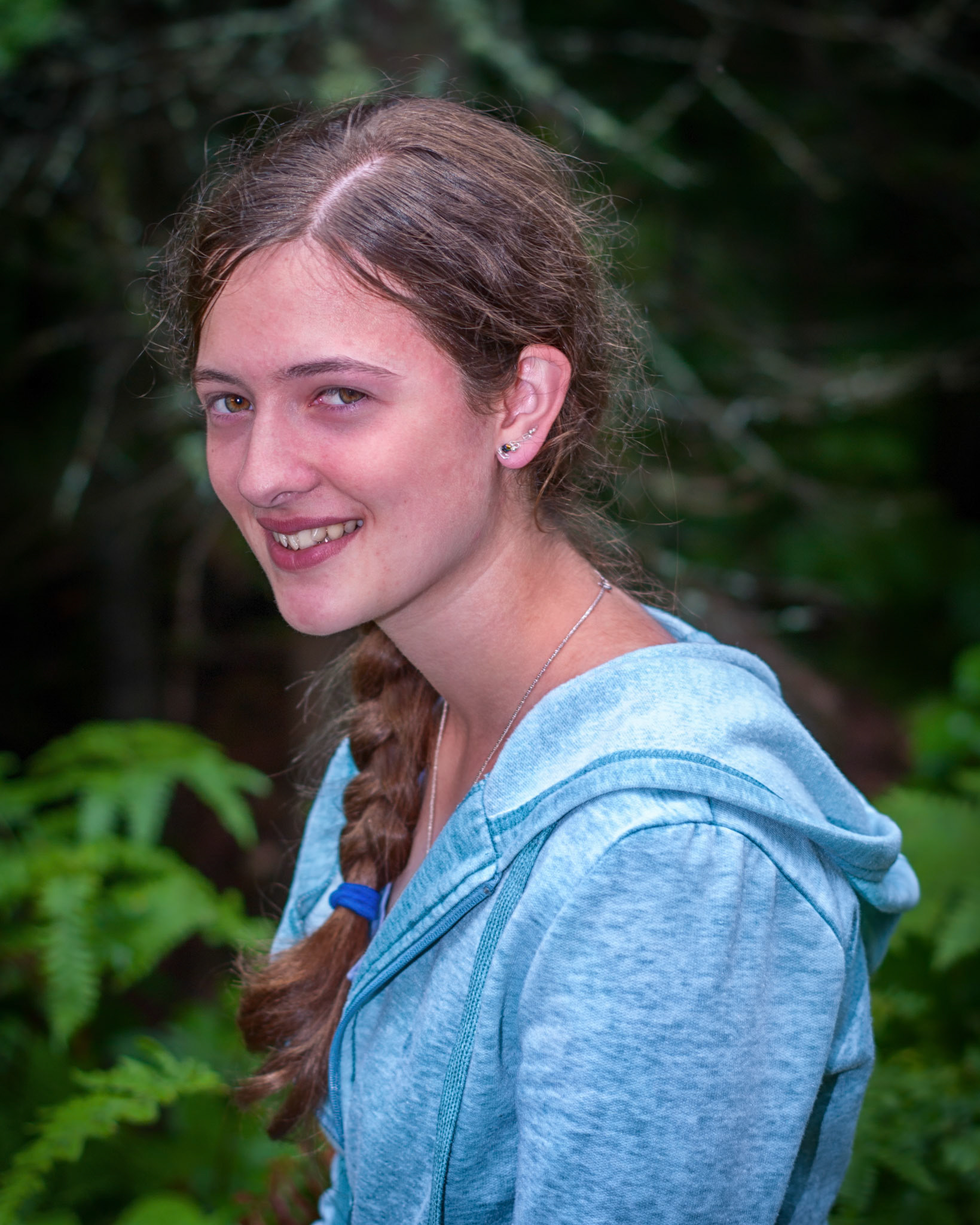 Woman of the Woods - Smiling: I really struggled with this portrait series, as Elsa is much more at home in the woods than in front of the camera. I decided to embrace that aspect, and re-edited these to be monochrome to highlight that rugged quality. A couple of them I was happy with the color version as well.
