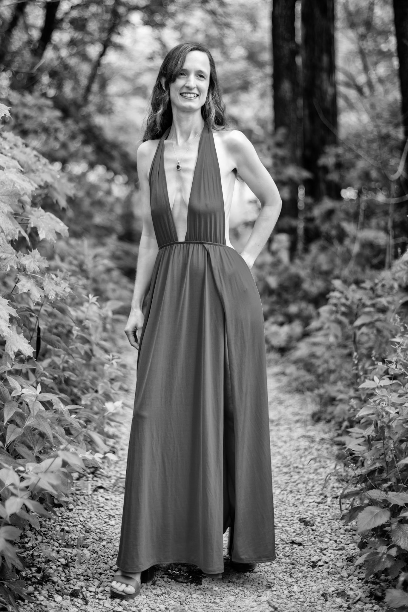 Serene Nature and Red: Reflections - Since getting this dress, I had a series of shots in mind at a nearby state park. We had a chance in the morning to try out a few of them.