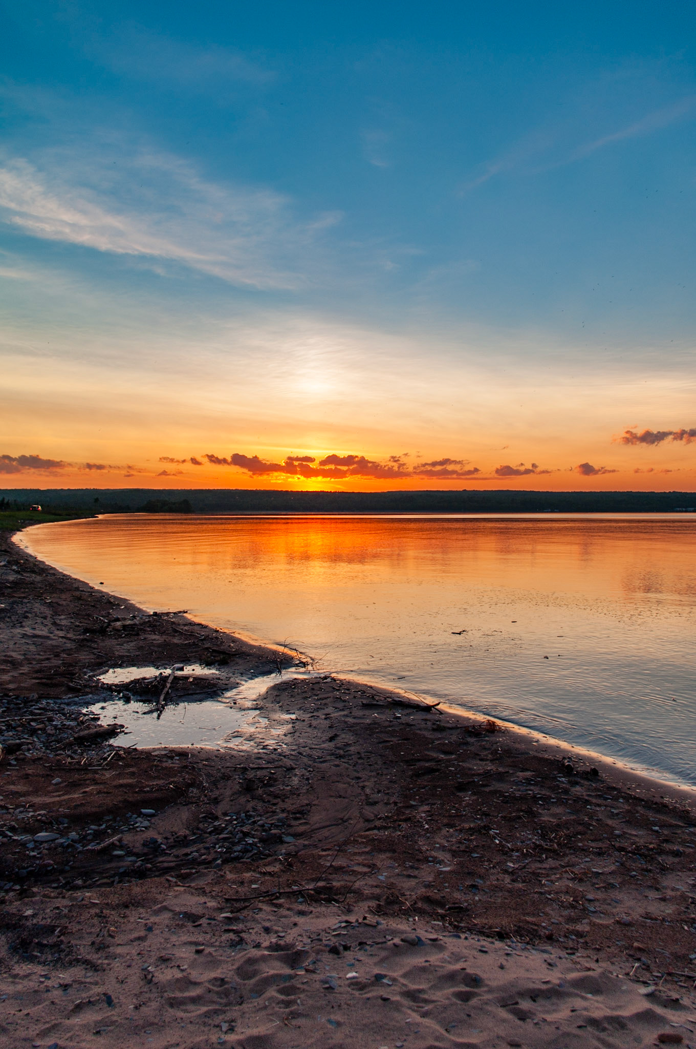 A golden sunset over Lake Superior