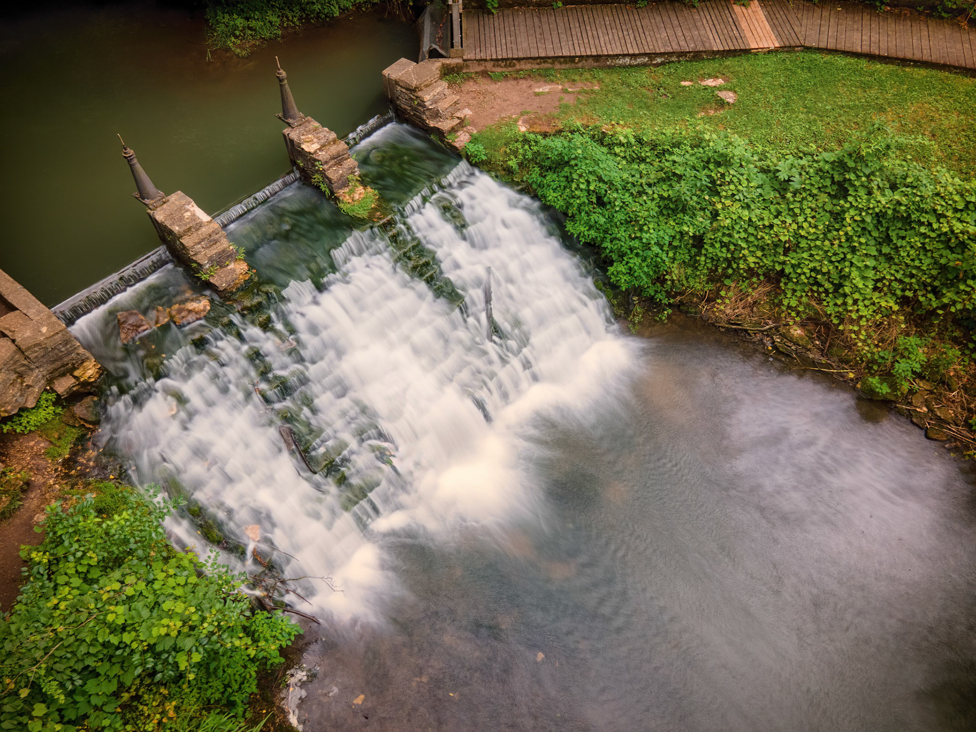 Siewers Falls from the Air: Experimenting with the drone to try new vantage points.