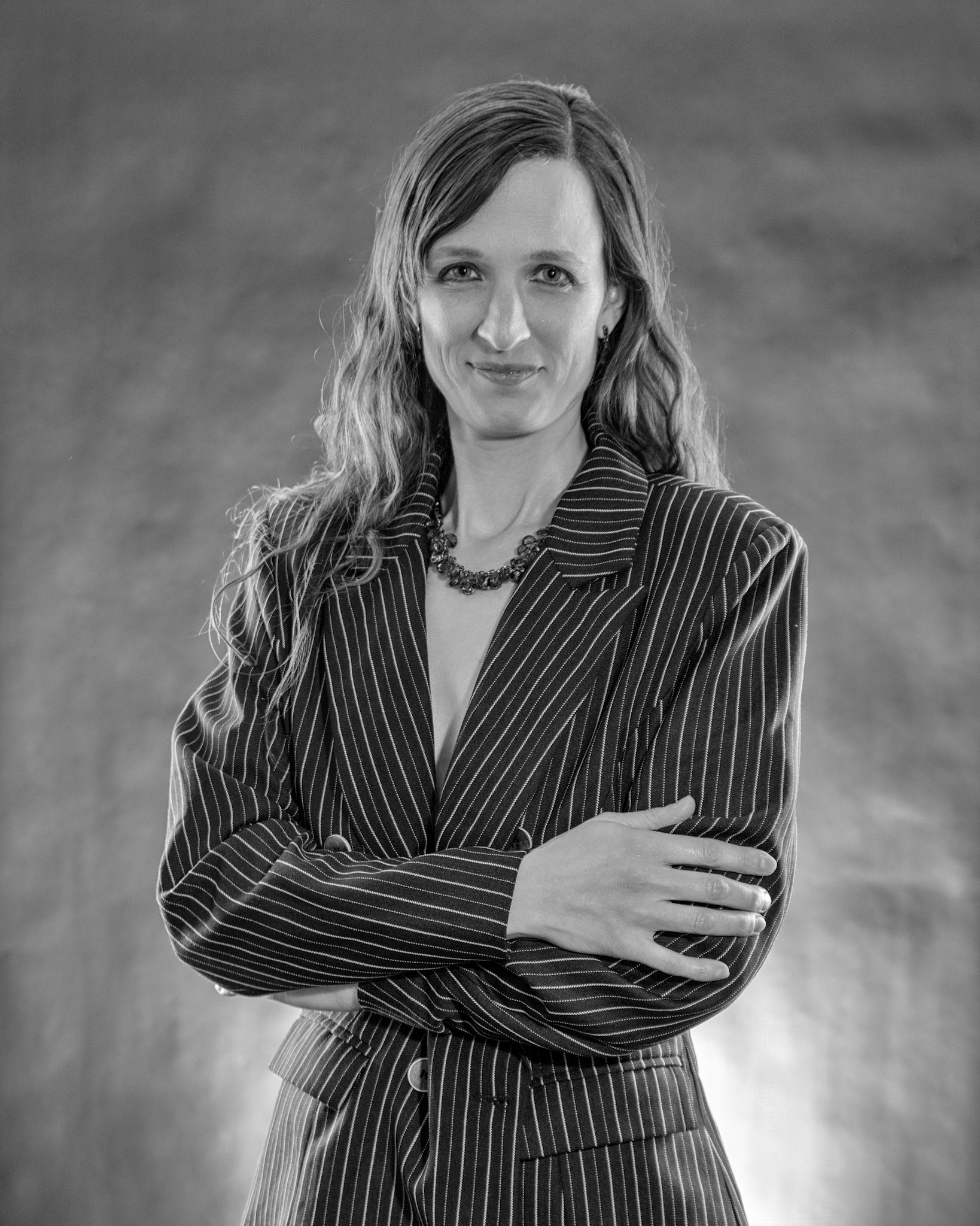 Short Skirt and a Long Jacket - Arms Crossed (B&amp;W): Cake themed shoot today, lit by the sides by Godox AD200 pros in 30x120 softboxes with yellow gel. Backlight lit by V1 with a blue gel. Main flash also a V1 with a grid and white cloth softener.