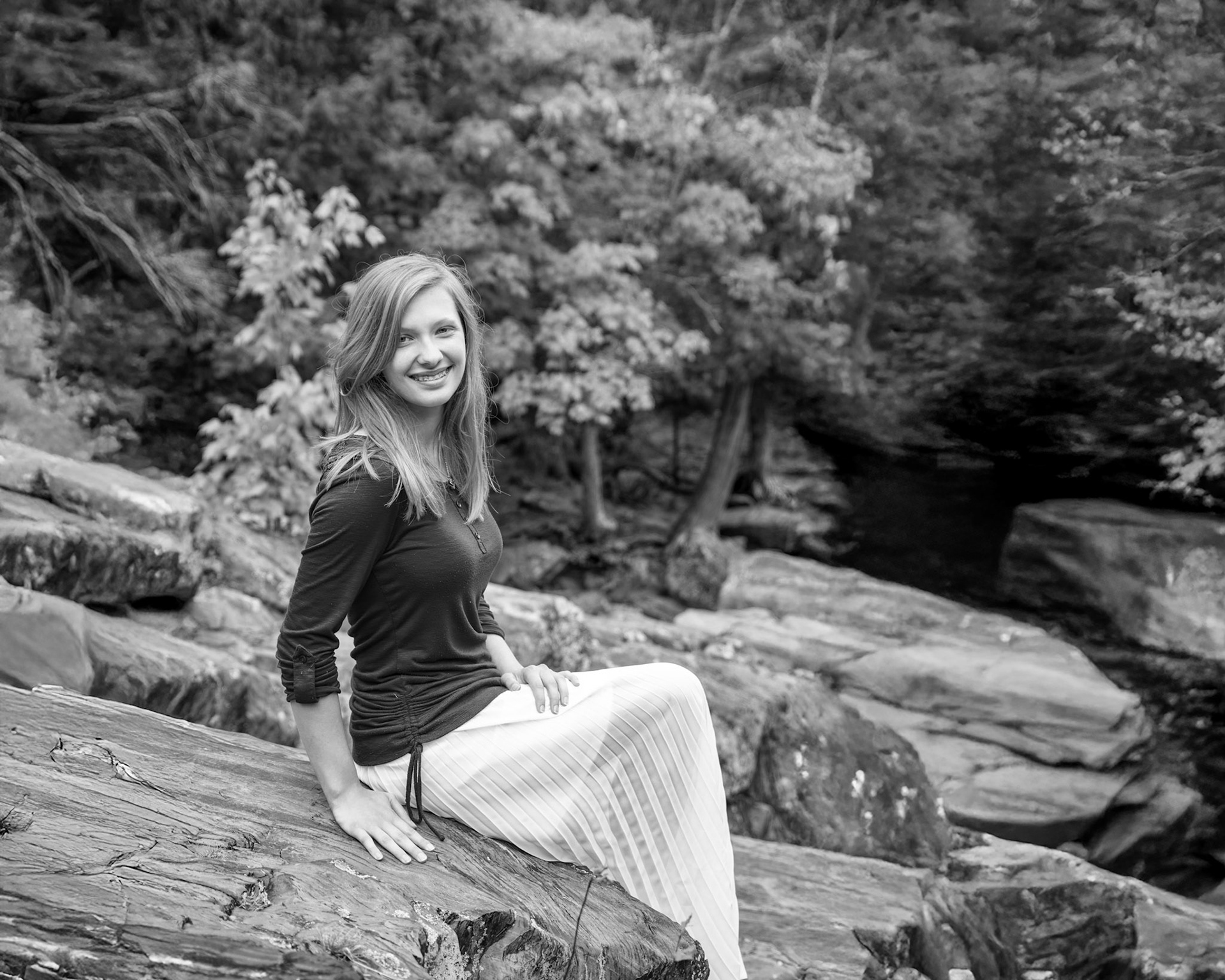 On the Rocks - Reclined (B&amp;W): Reprocessing some older pictures to match my current style.