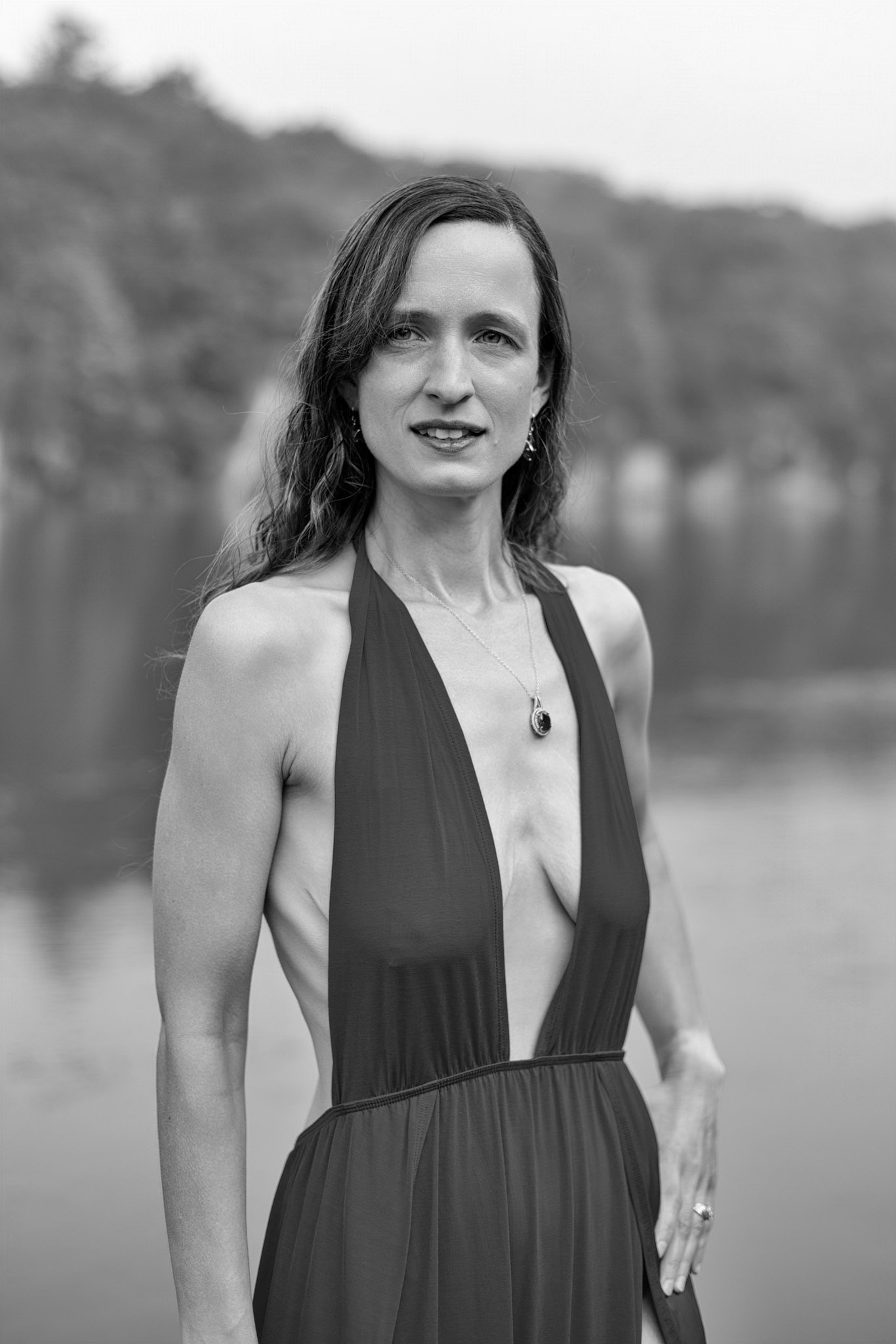 Serene Nature and Red: Elegance - Since getting this dress, I had a series of shots in mind at a nearby state park. We had a chance in the morning to try out a few of them.