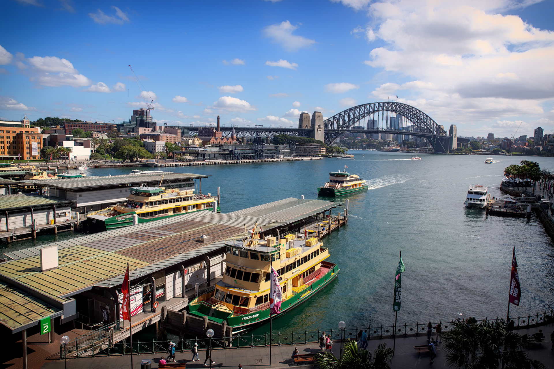 Circular Quay from Above - Walking along the road above the Circular Quay makes for some awesome views of the ferries below.