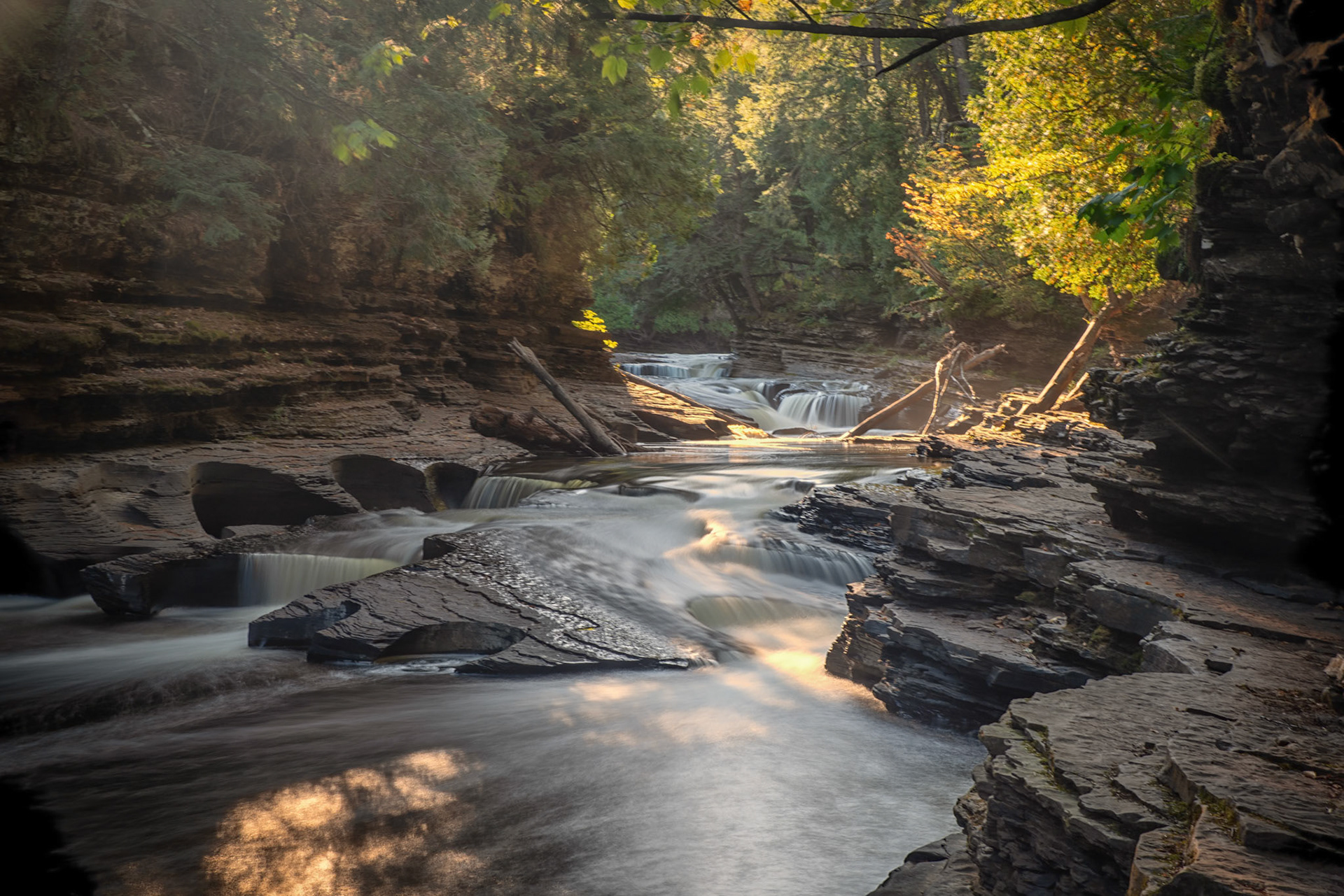 The Last Falls: Capturing the last falls on the Presque Isle River before it empties into Lake Superior.