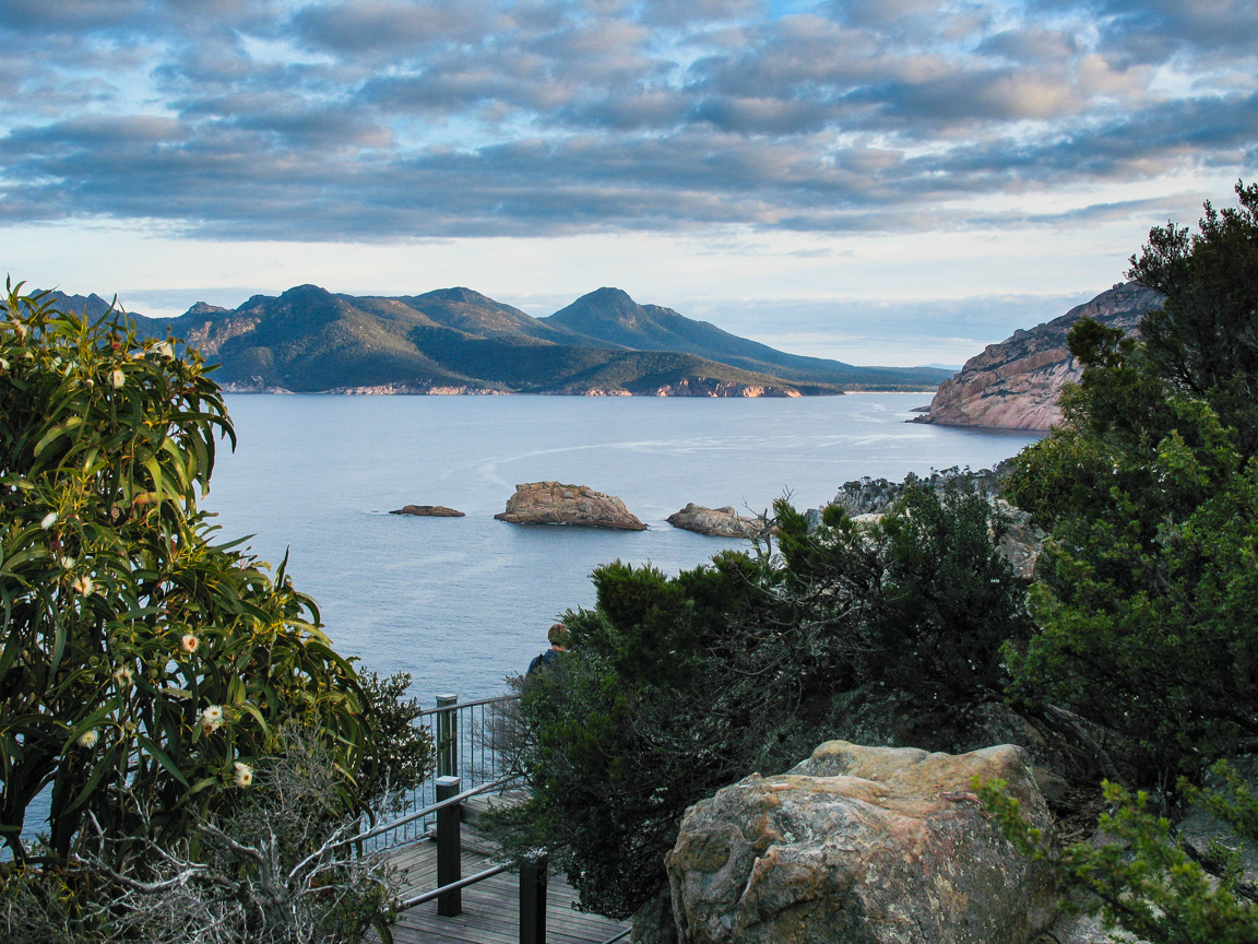 Freycinet coastline viewed from Cape Tourville