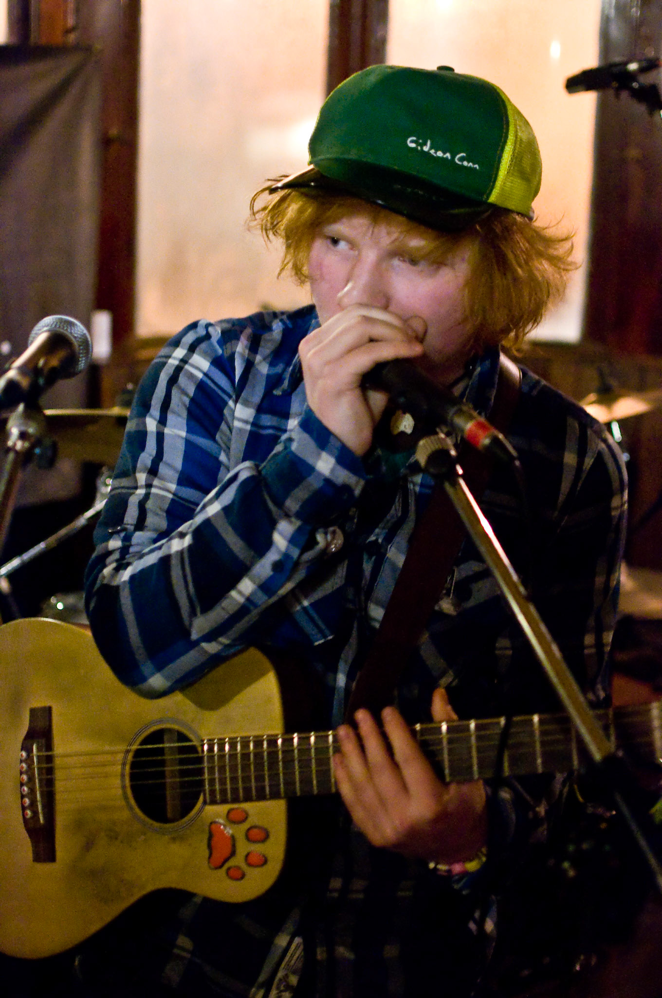 Ed Sheeran performing for BBC Suffolk Introducing at The Anchor, Woodbridge on 4 February 2010.Must not be used without permission.Copyright Ben Matthews.
