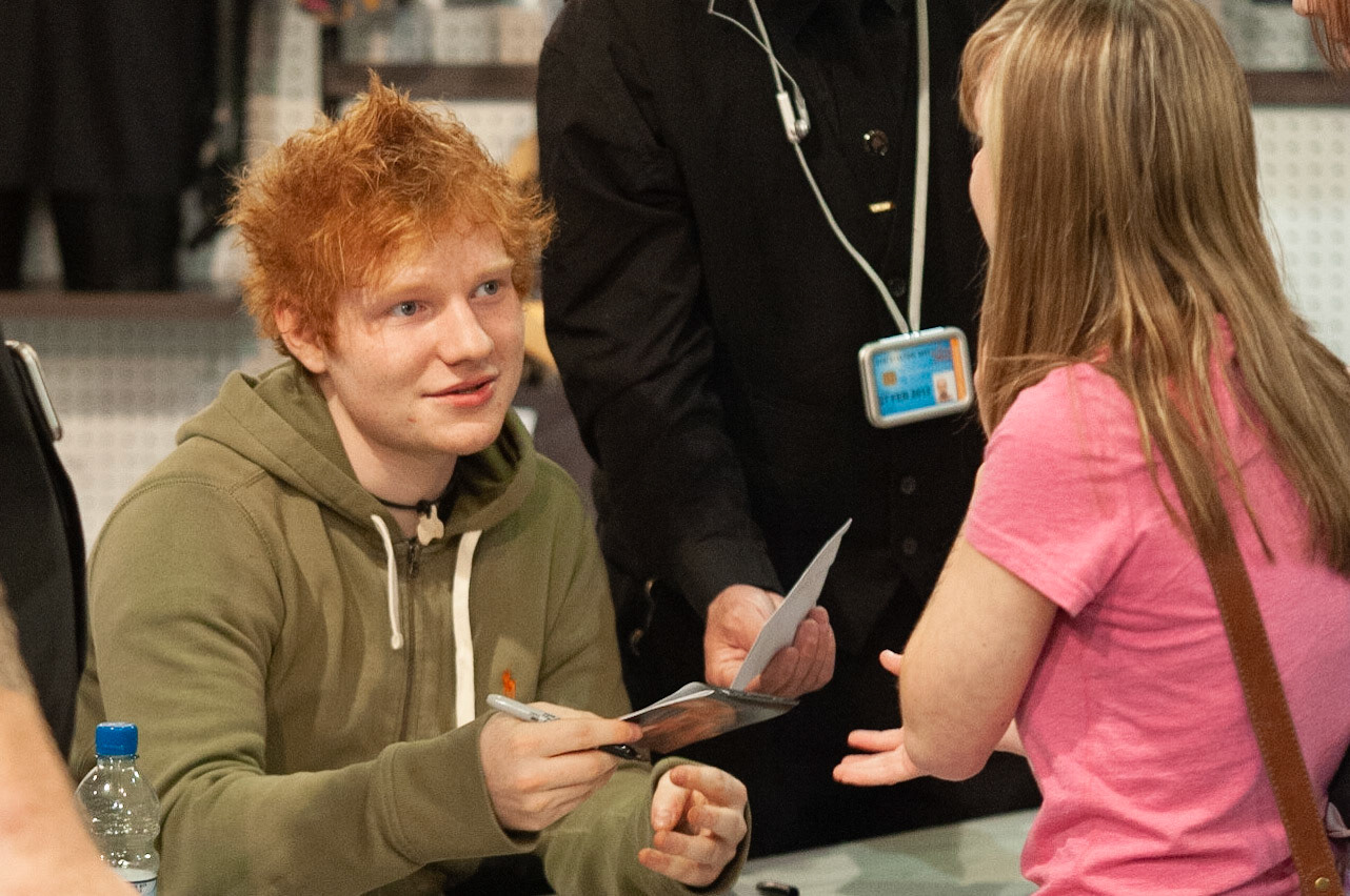 Ed Sheeran at the launch of his album + at HMV Ipswich on Sunday 11 September 2011