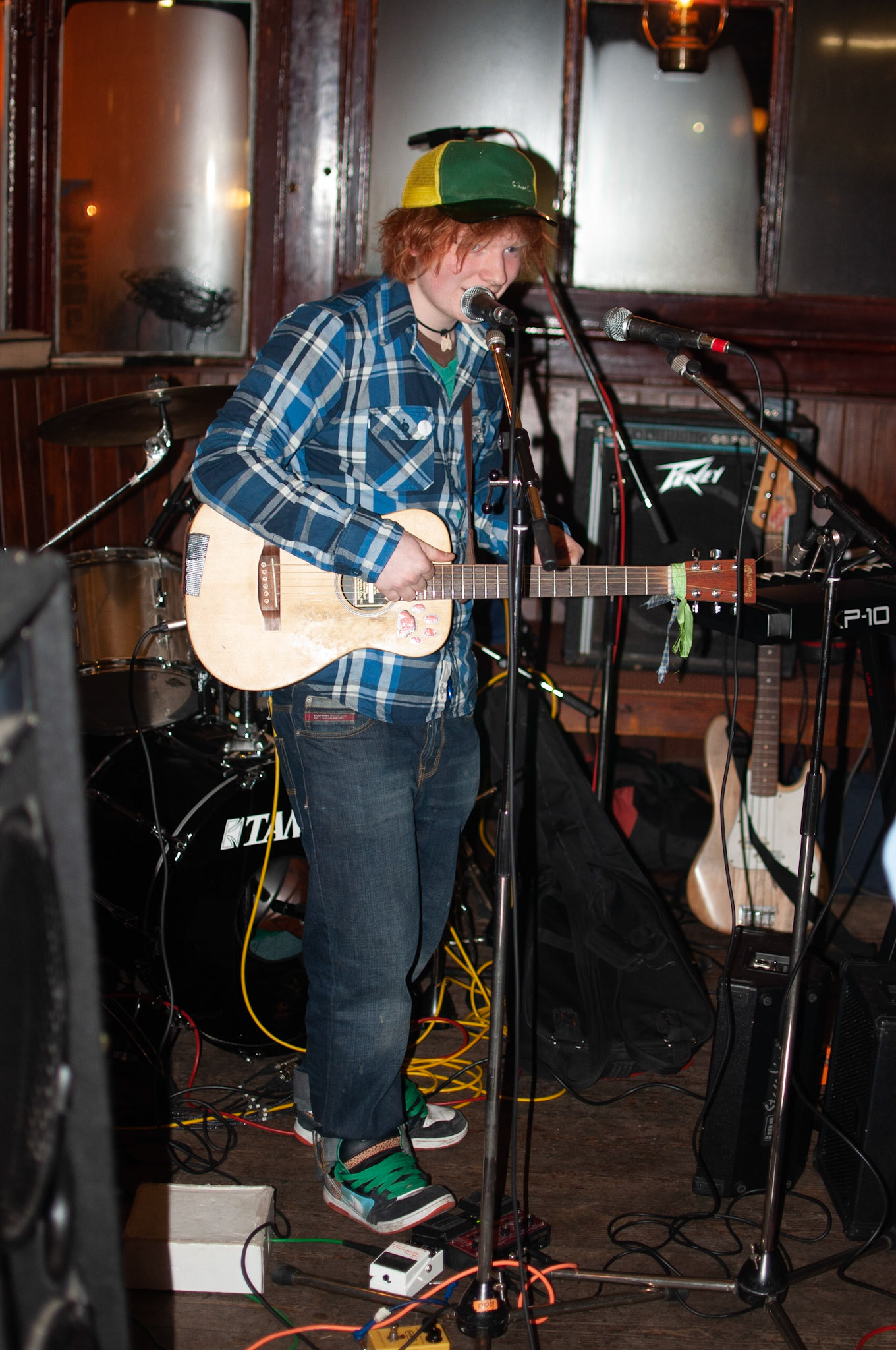 Ed Sheeran performing for BBC Suffolk Introducing at The Anchor, Woodbridge on 4 February 2010.Must not be used without permission.Copyright Ben Matthews.