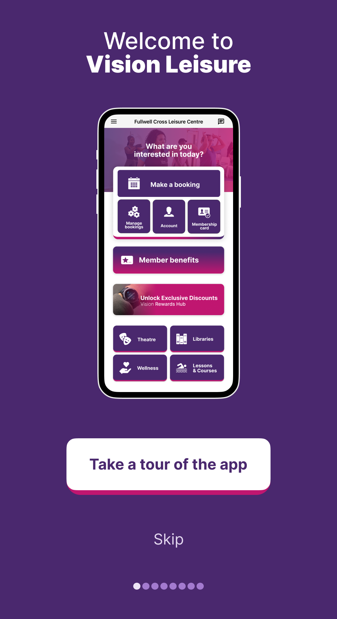 Onboarding page