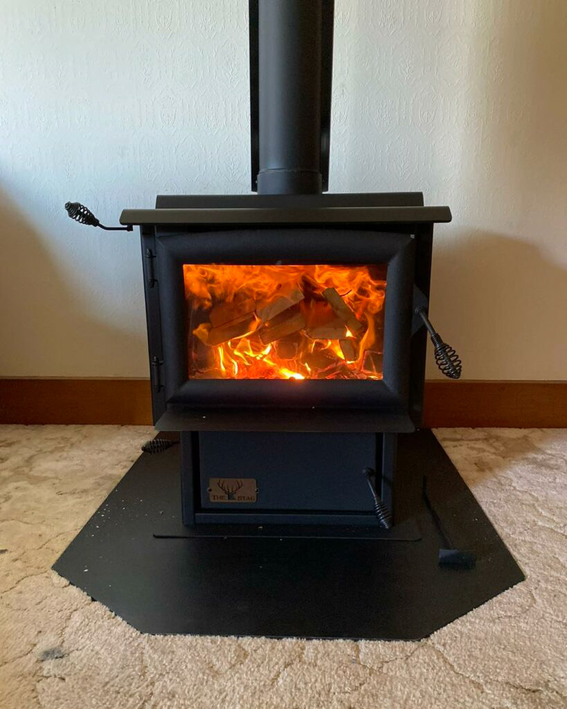 Woodsman Brunner, black steel hearth