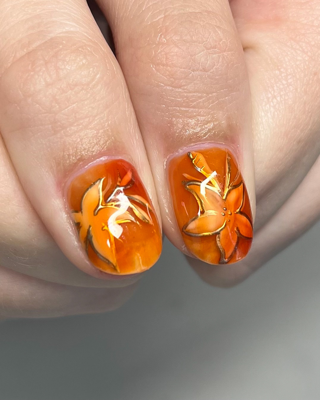 Georgia |  Structured Gel Manicure + tier 2 art