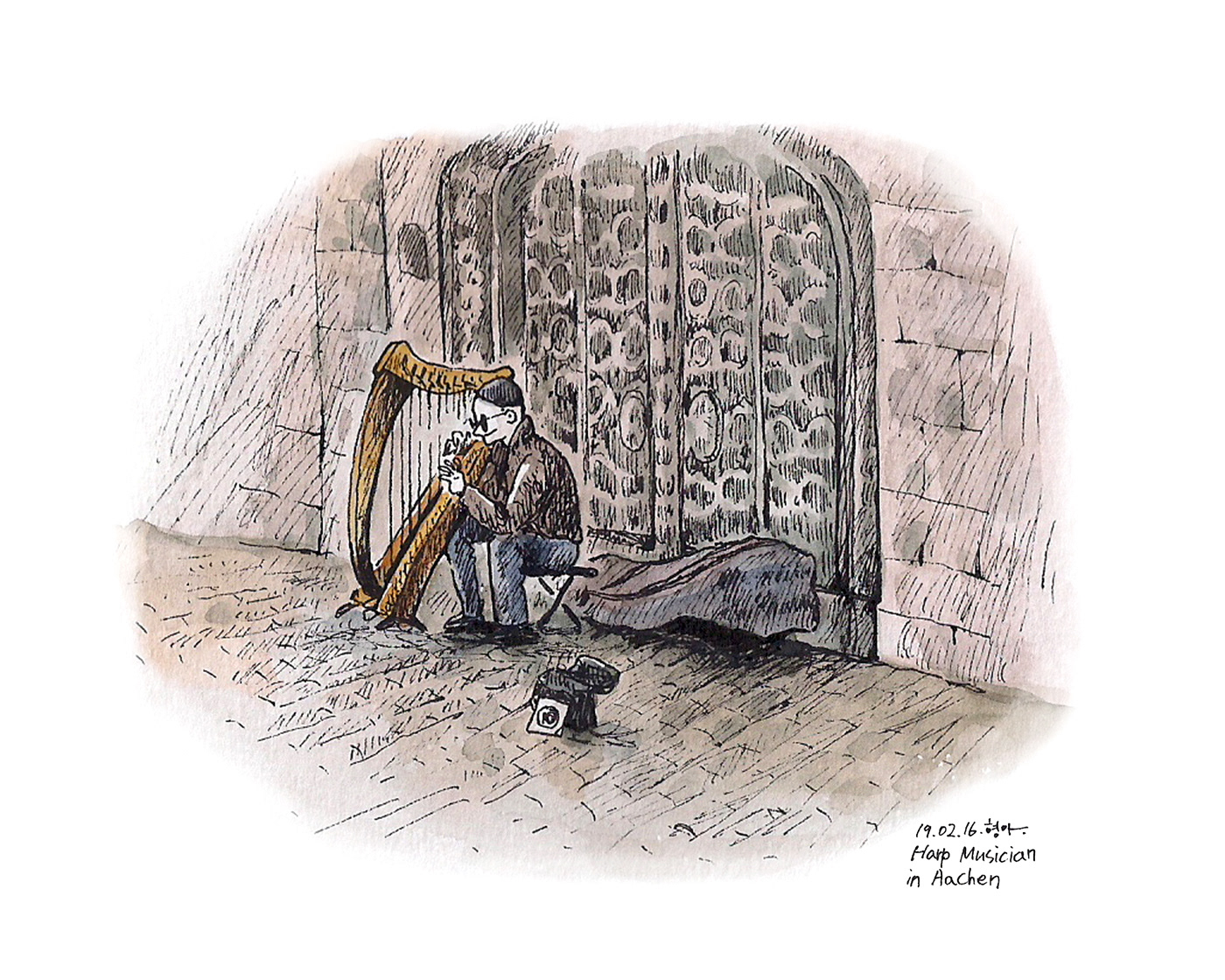 Harp Musician Of Aachen