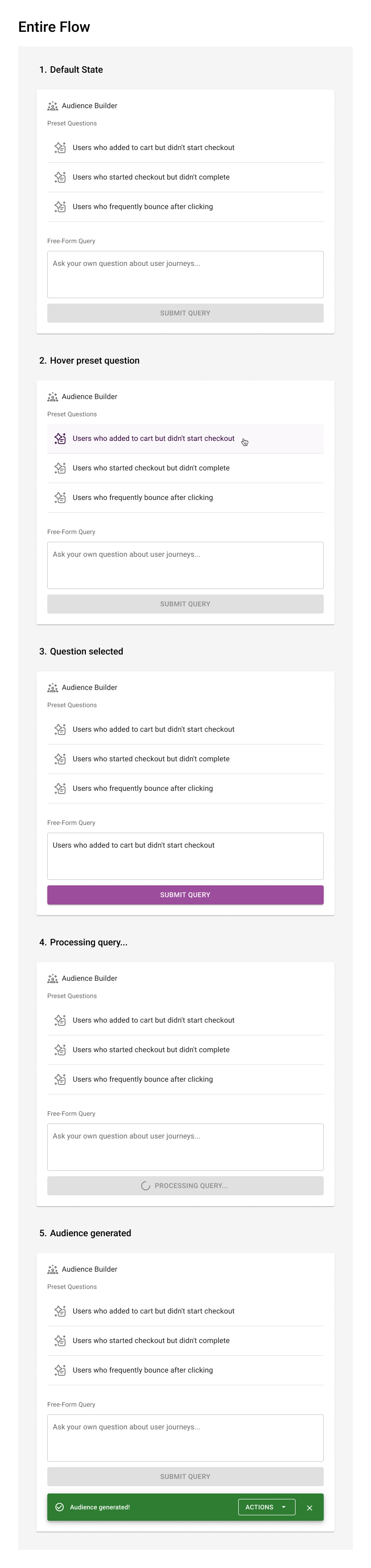 Audience Builder flow