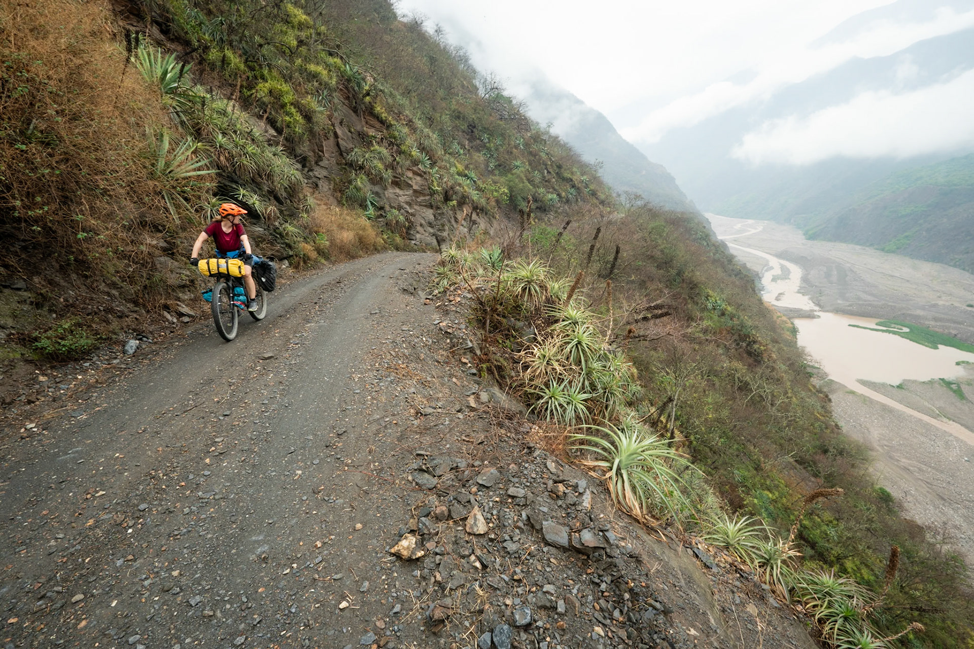 Following up the canyon of the Rio La Paz