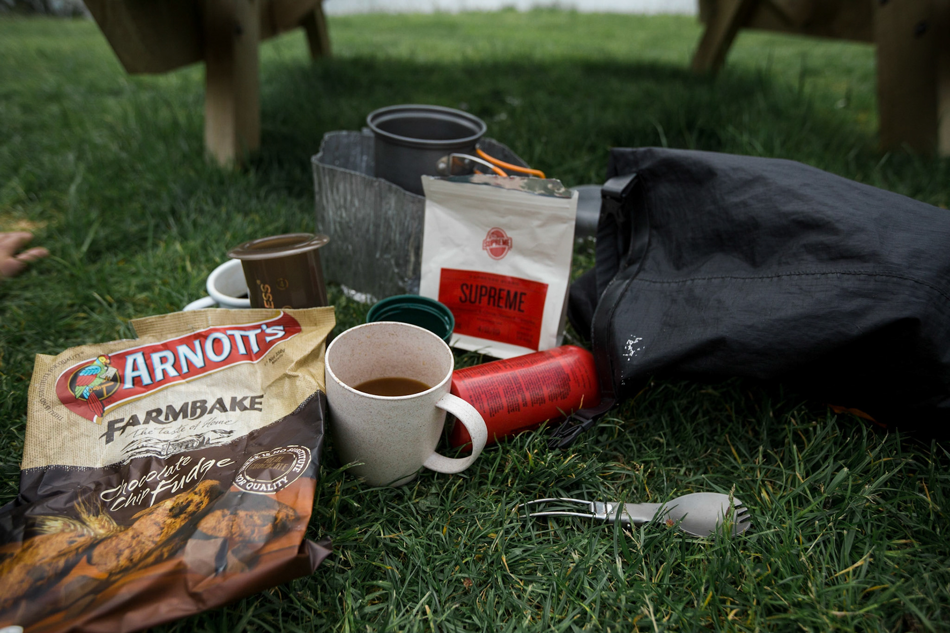 Finishing with hot coffee and bikkies!