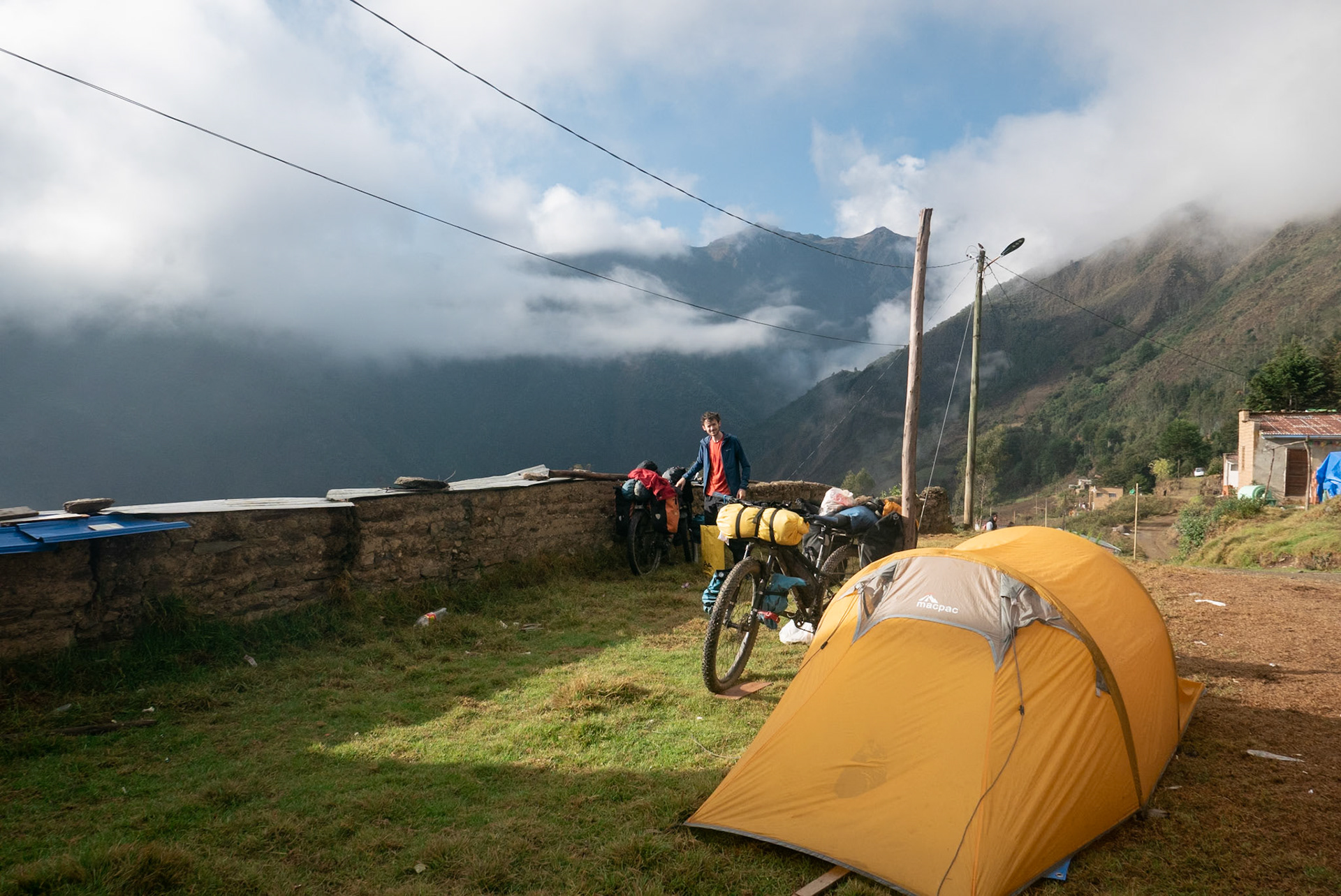 The off-track hamlet of Chiltuhaya where the villagers kindly let us camp by the church
