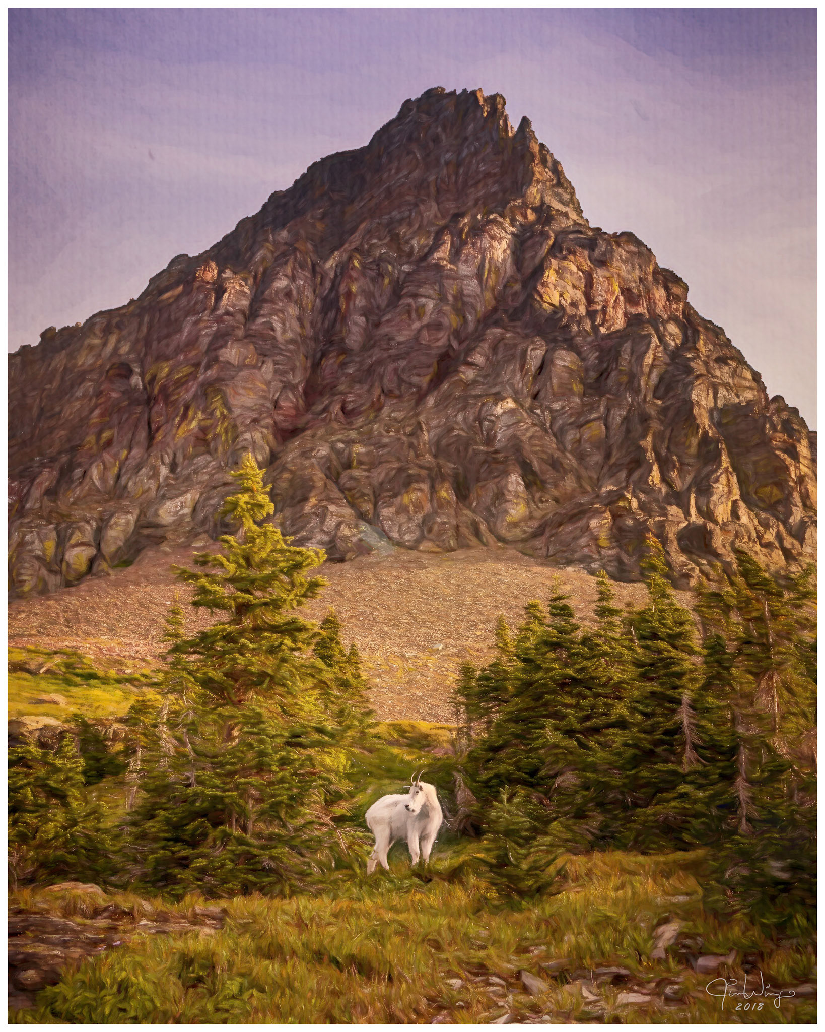 Mountain and Goat