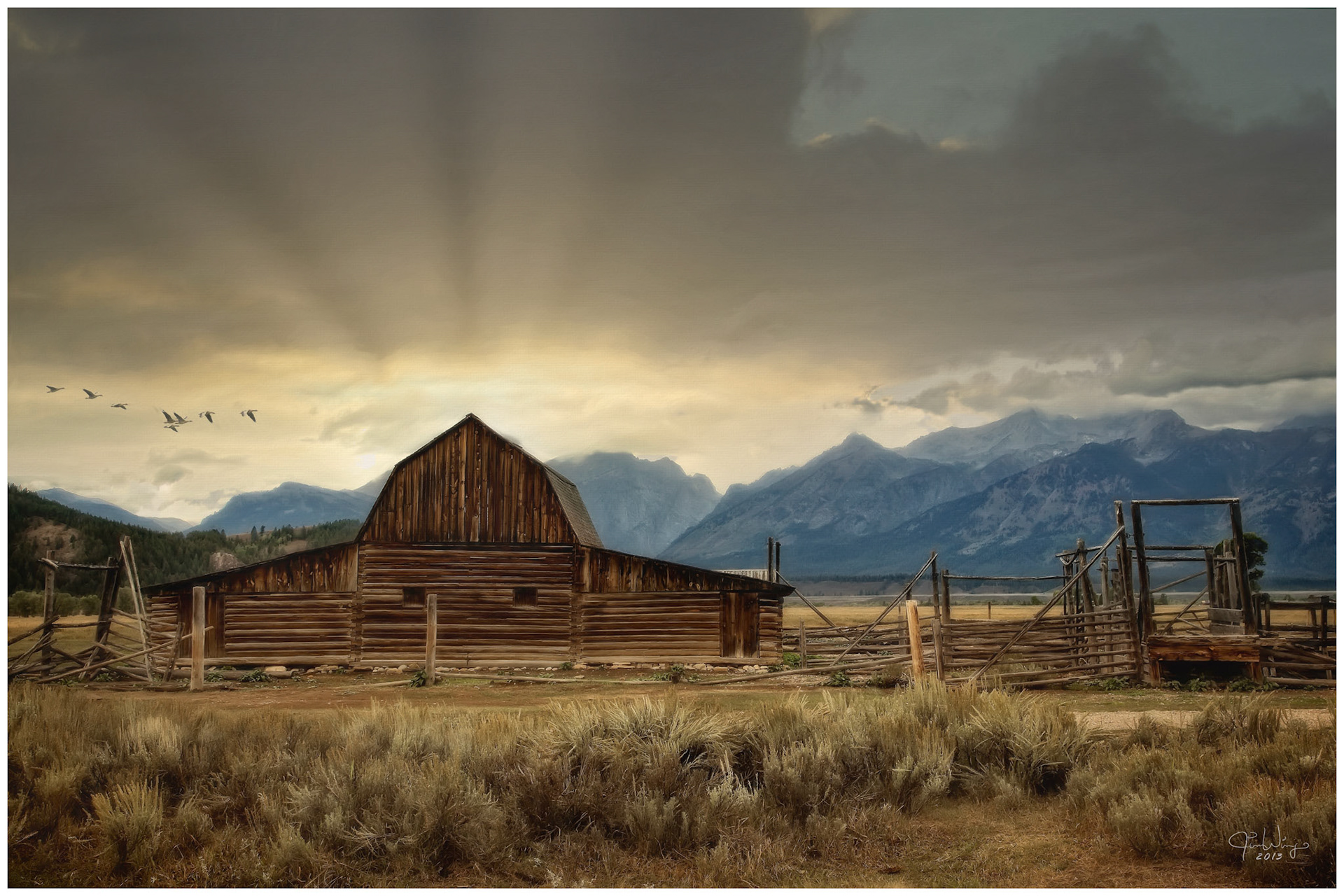 Sunset on Mormon Row