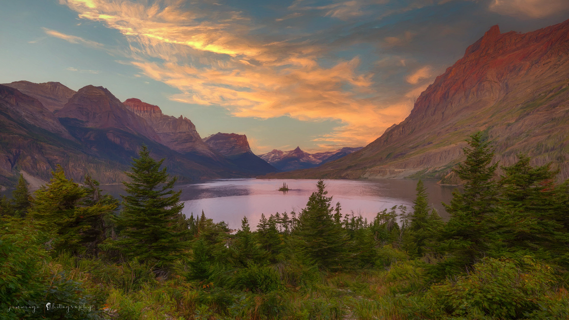 Last light at Goose Island