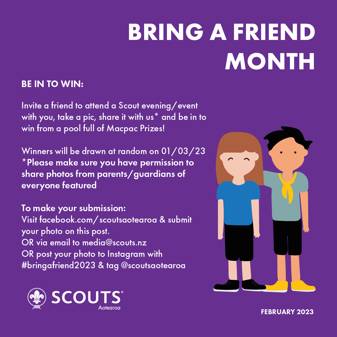 Bring a Friend Month Instagram post