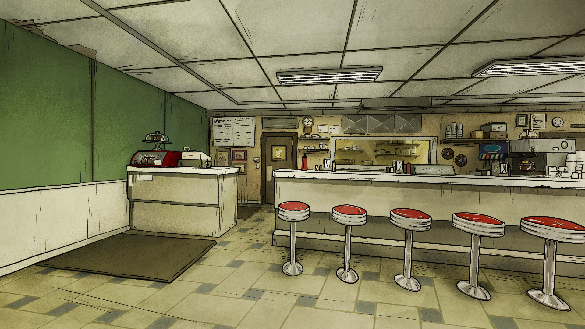 Diner Interior 1 | Broken Pieces