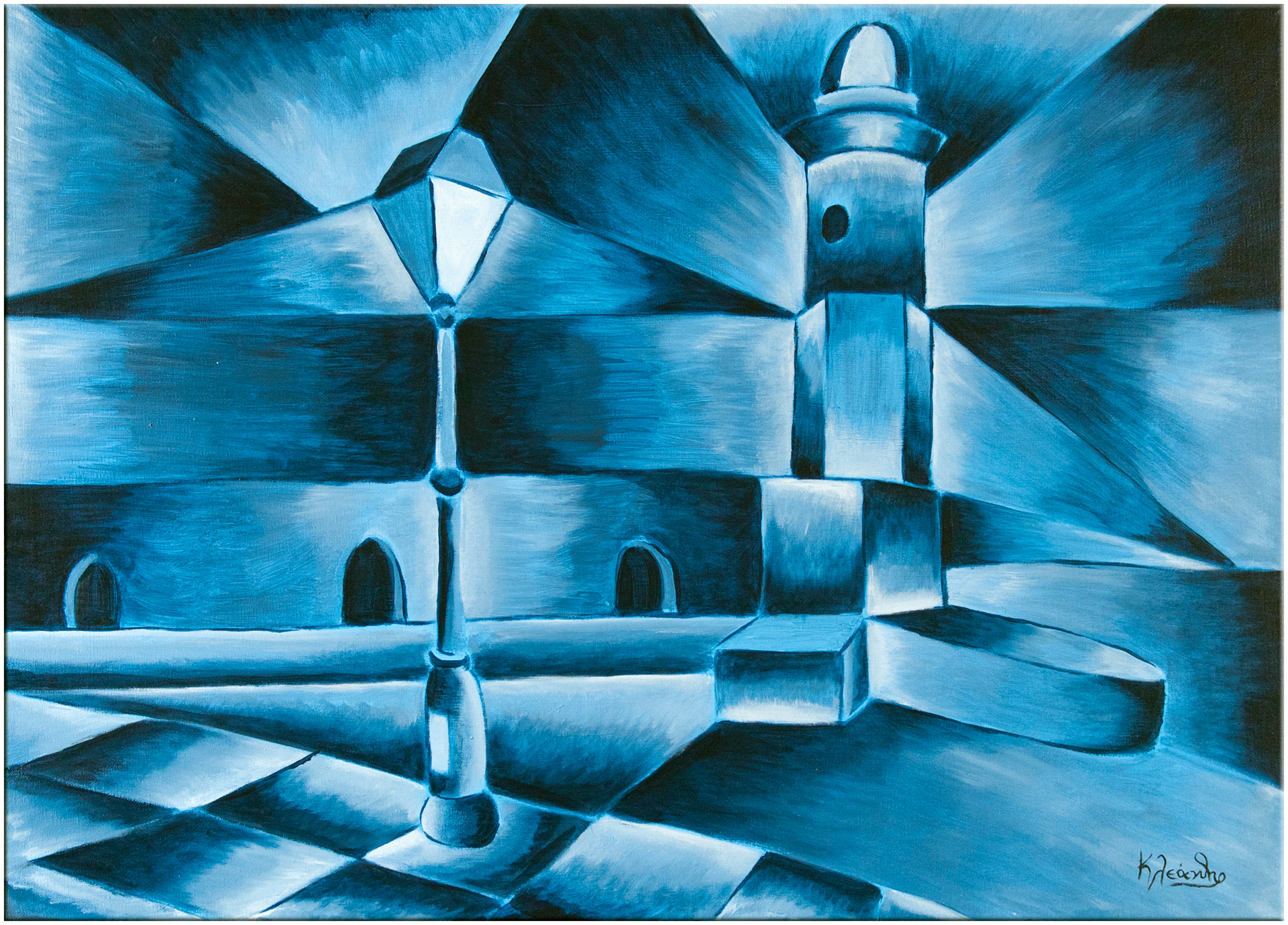"Lighting the Lighthouse" - Acrylics, 2015