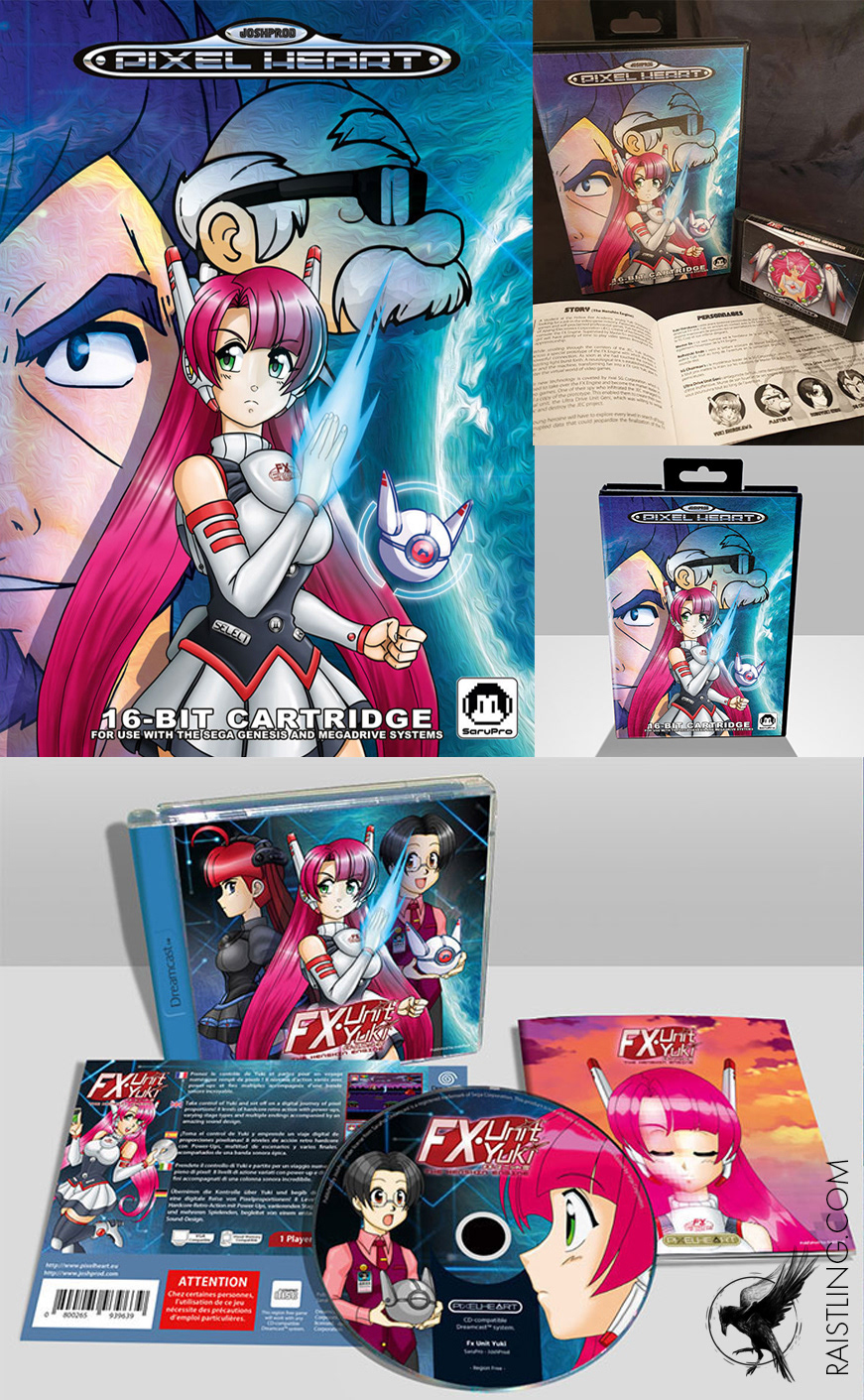  FX Unit Yuki-The Henshin Engine: Creation of the packaging and cover graphics, Dreamcast PAL and Megadrive version (2018/2019).